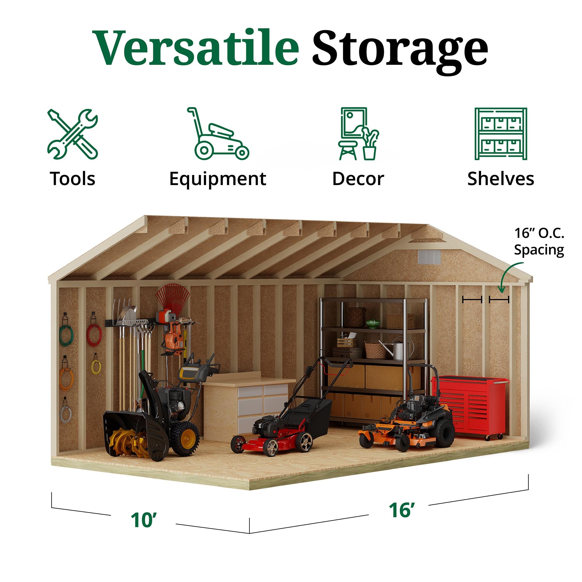 Little Cottage Co. Classic Workshop Outdoor Wood Storage Shed