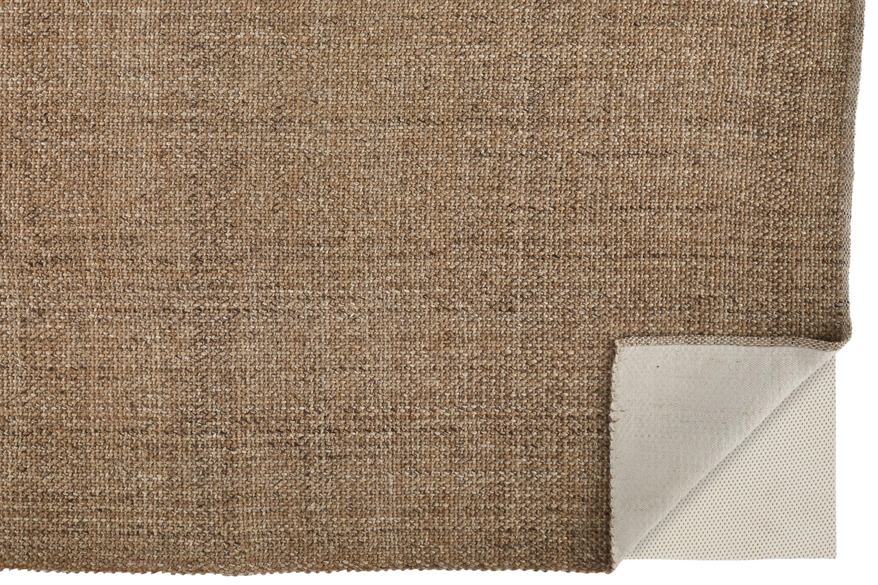 Tobacco Brown Handmade Synthetic 5' x 8' Easy-Care Area Rug