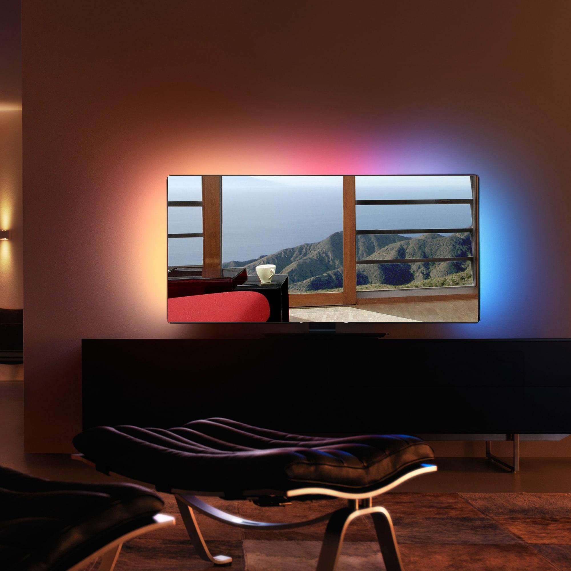 Monster 12ft Multi-Color Sound Reactive LED Light Strip with Remote Control, Indoor