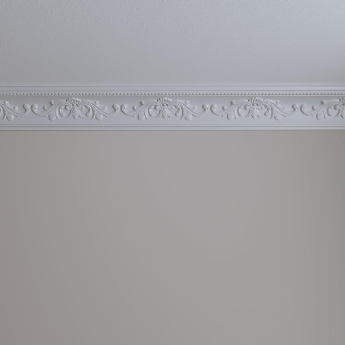4 3/8"H x 4"P x 5 7/8"F x 94 1/2"L, (9 5/8" Repeat), Versailles Crown Moulding
