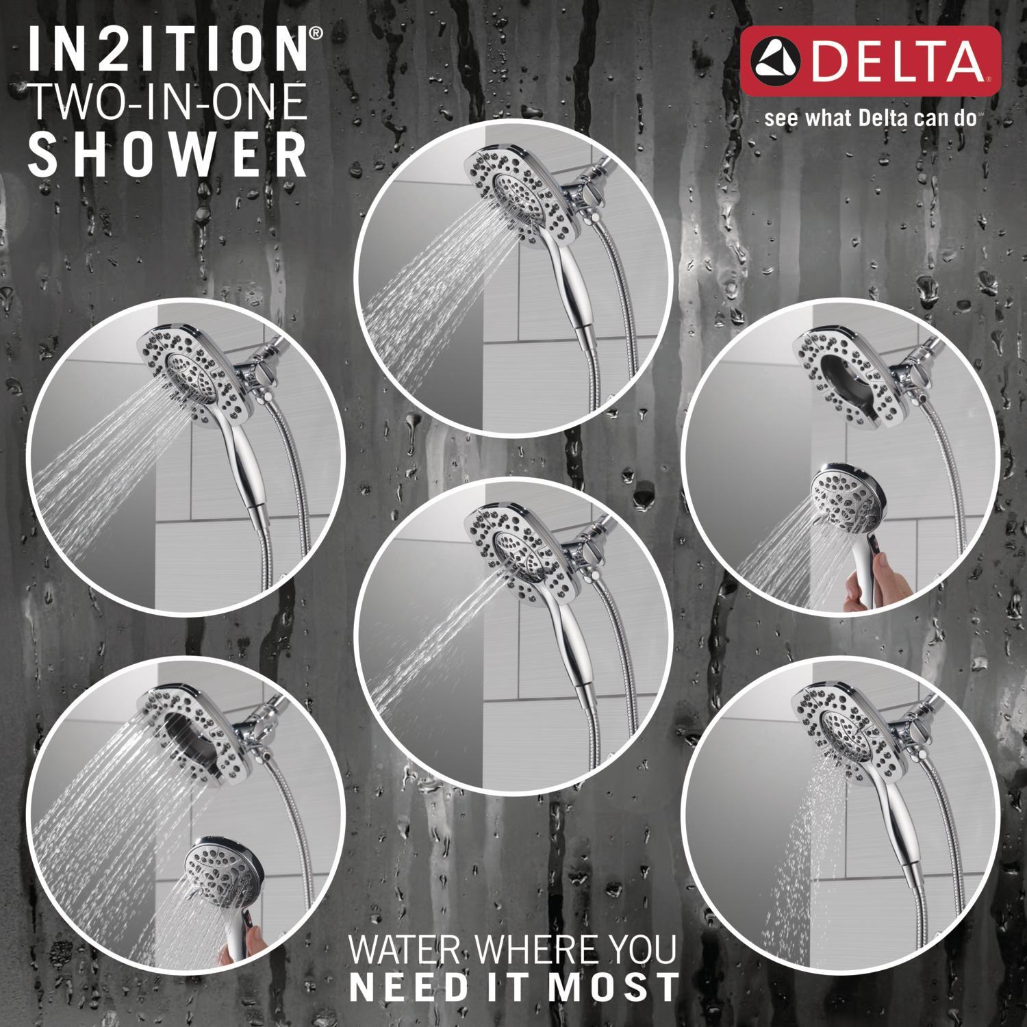 Delta Universal Showering Components: In2ition HSSH 1.75 GPM 4-Setting