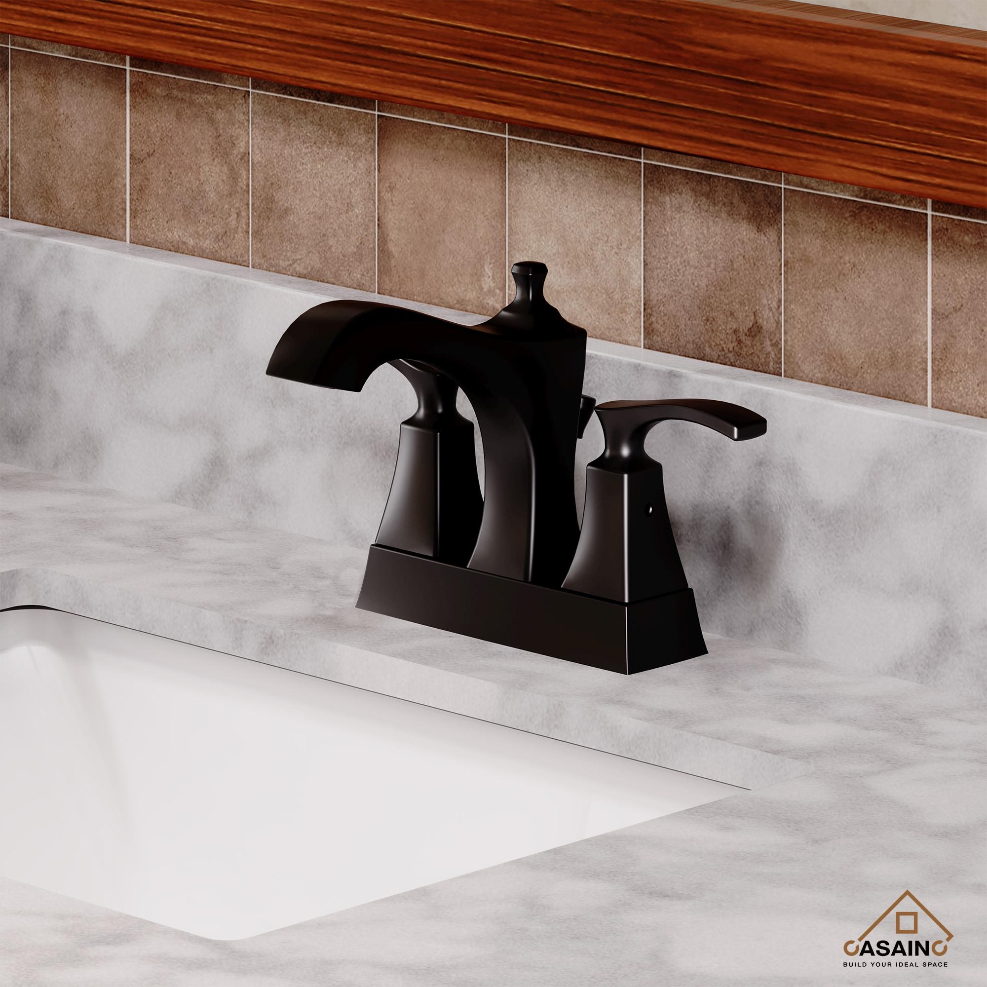 4-inch Centerset Bathroom Faucet with Drain