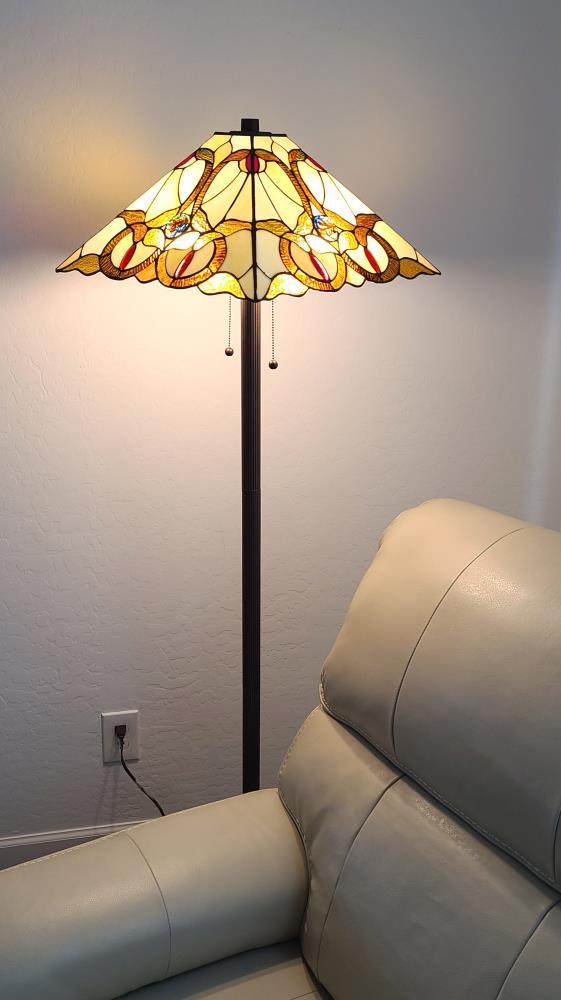 Amora Lighting  Tiffany Style Mission Floor Lamp