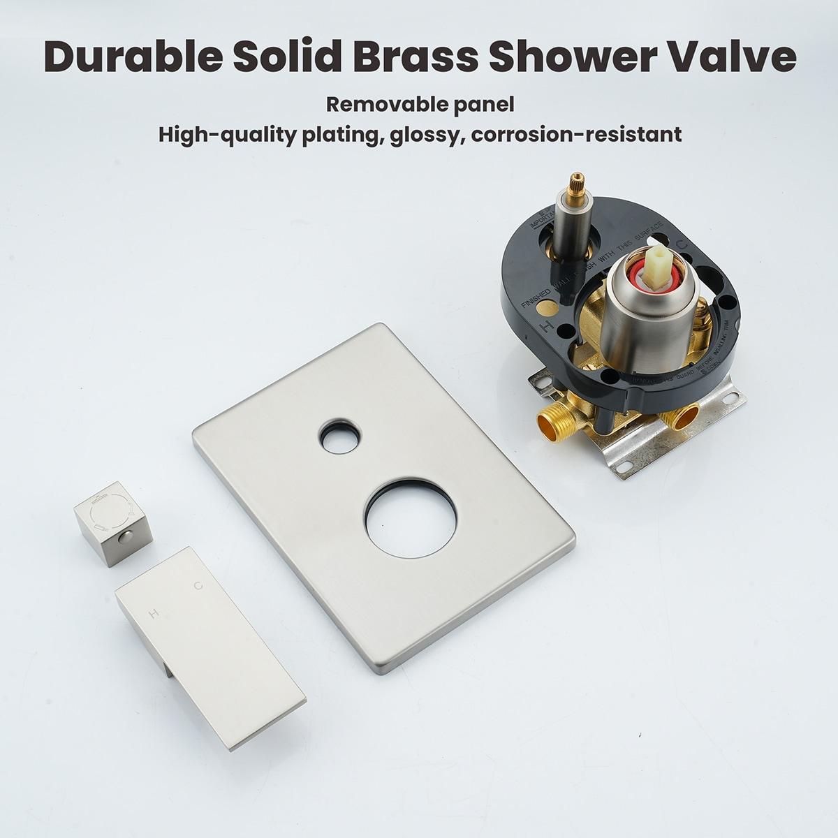 Calder Complete Shower System with Rough in-Valve