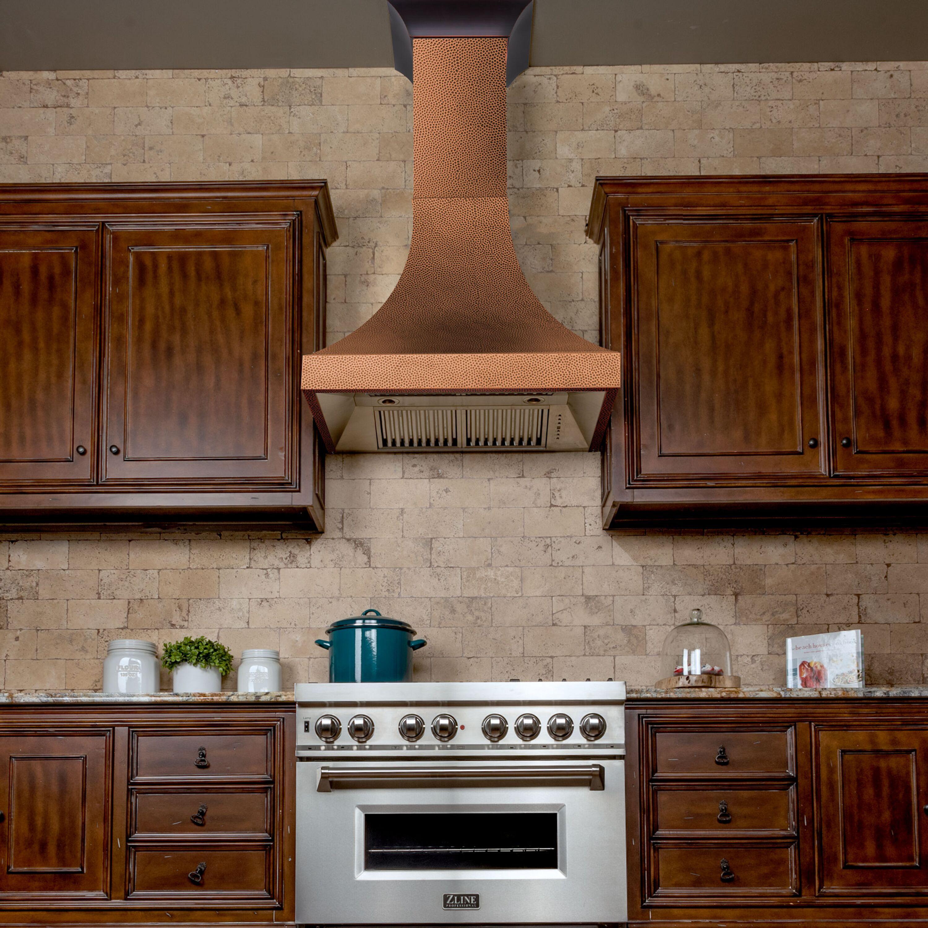 ZLINE 36 in. Designer Series Satin Stainless Steel Convertible Vent Wall Mount Range Hood