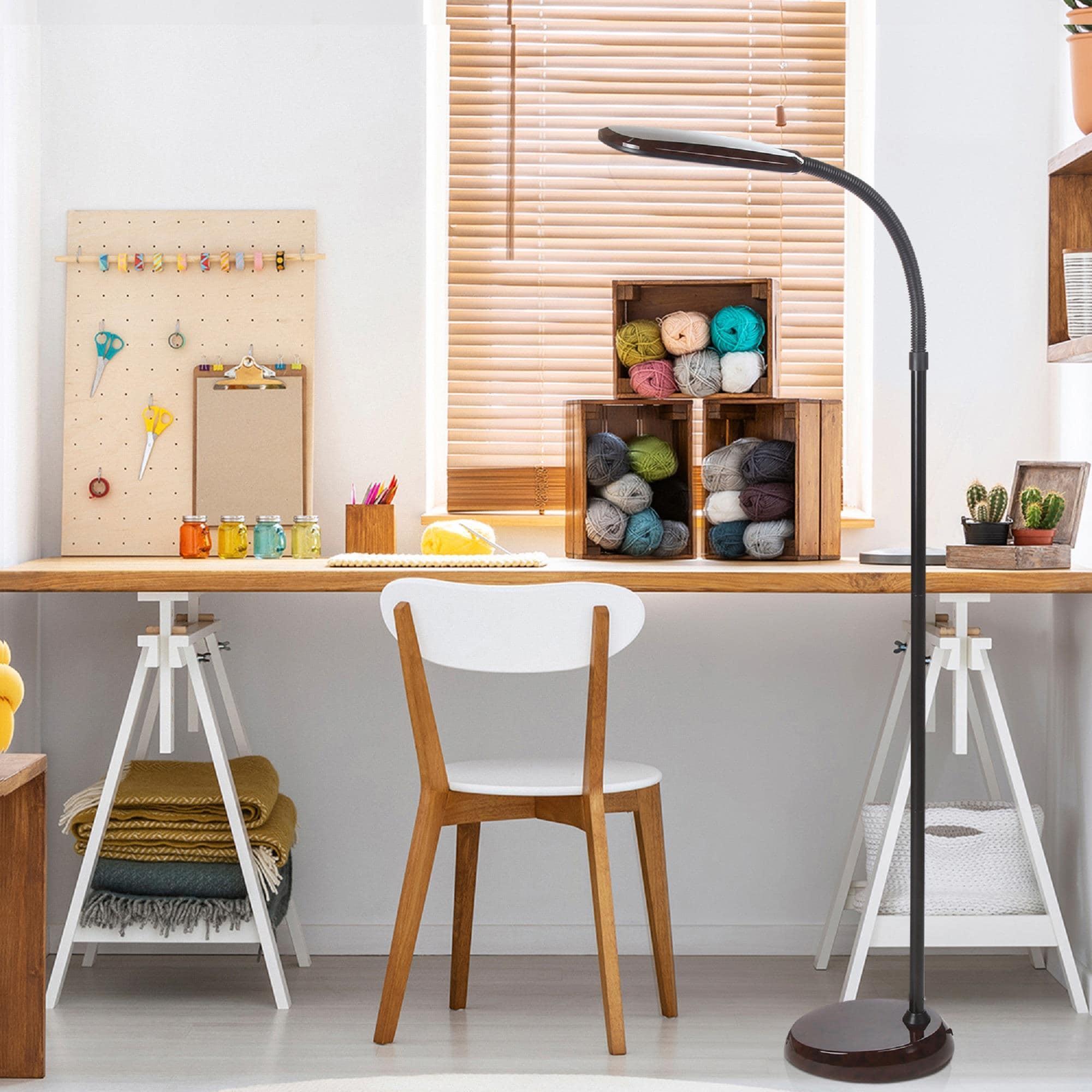 Brightech Litespan Slim 55 in. Industrial Dimmable LED Directional Task Floor Lamp