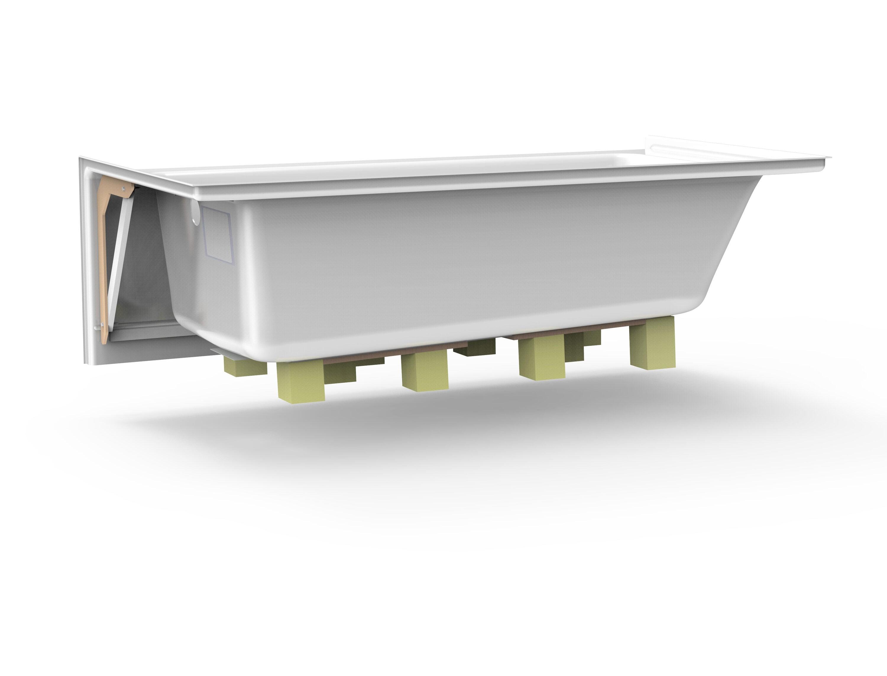 Amiga® 72" x 36" Drop In Whirlpool Acrylic Bathtub
