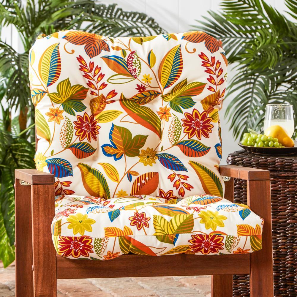 Esprit Floral Traditional 21"x42.5" Outdoor Chair Cushion