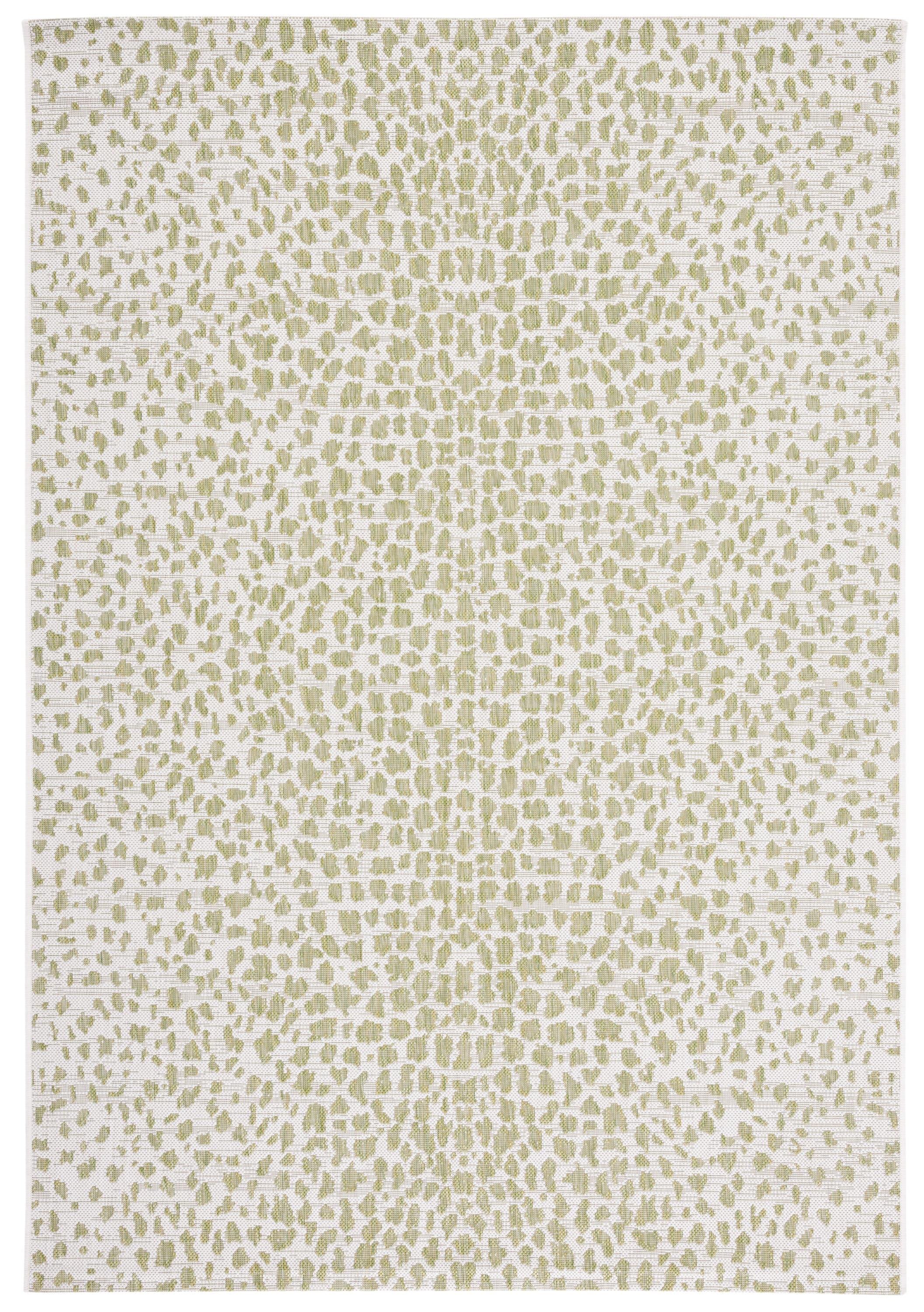 Courtyard CY8505 Power Loomed Indoor/Outdoor Area Rug - Ivory/Sage Green - 5'3"x7'7" - Safavieh.