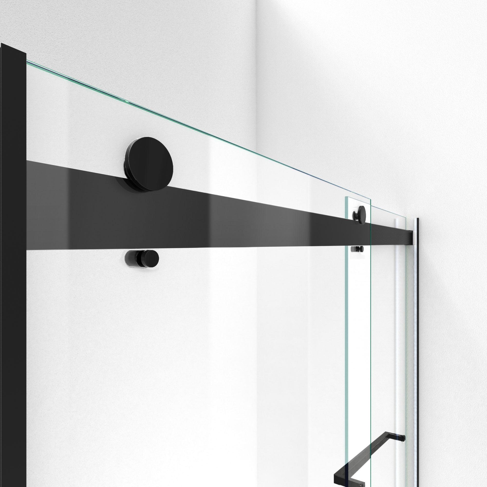 56" - 60" W x 76" H Reversible Frameless Shower Door with ClearMax Technology