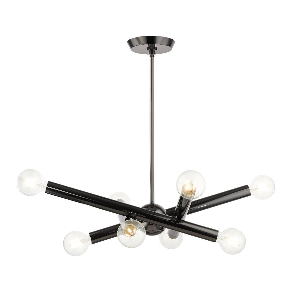 Livex Lighting Stafford 8 - Light Chandelier in  Black Chrome