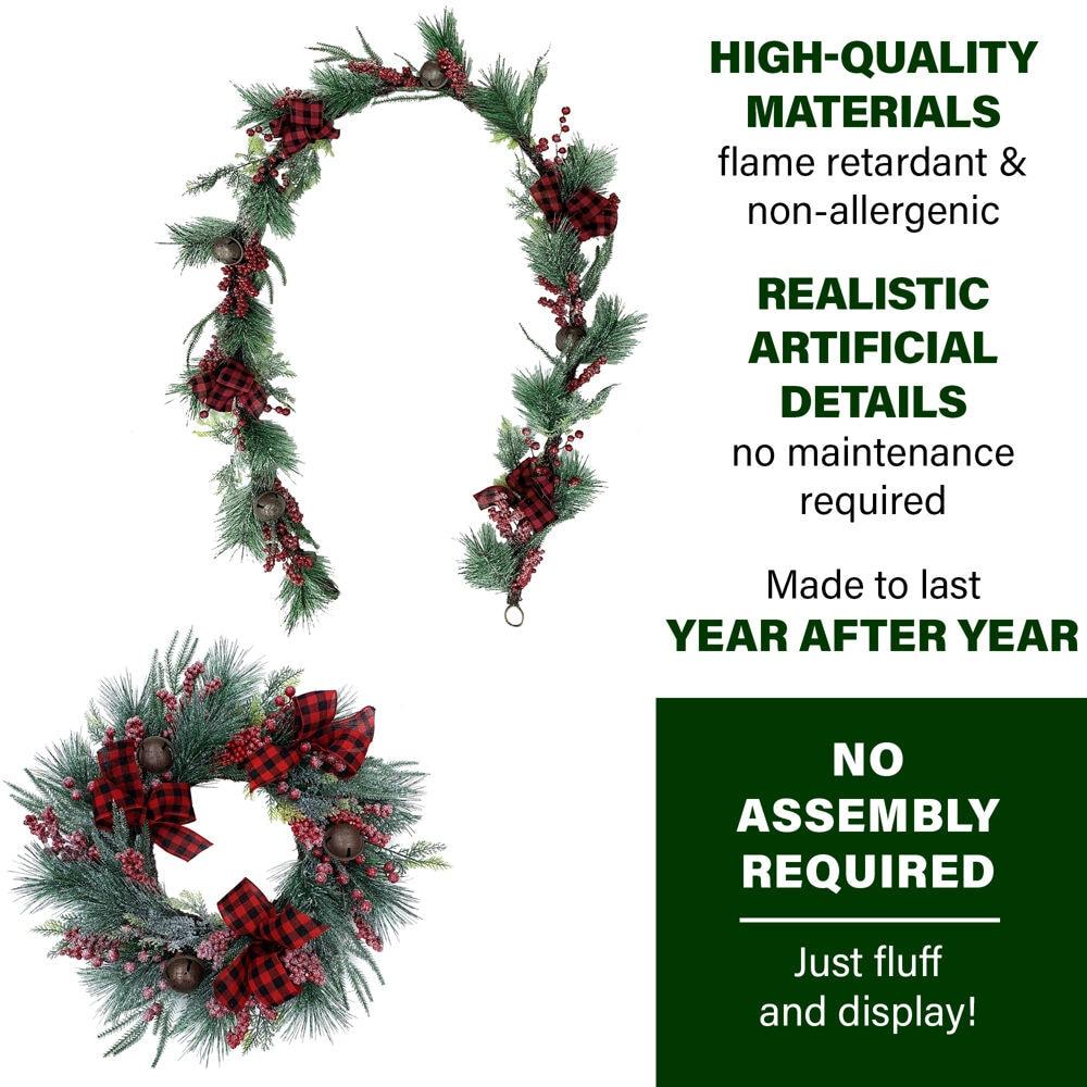 Christmas Wreath Handcrafted Faux 20'' Wreath