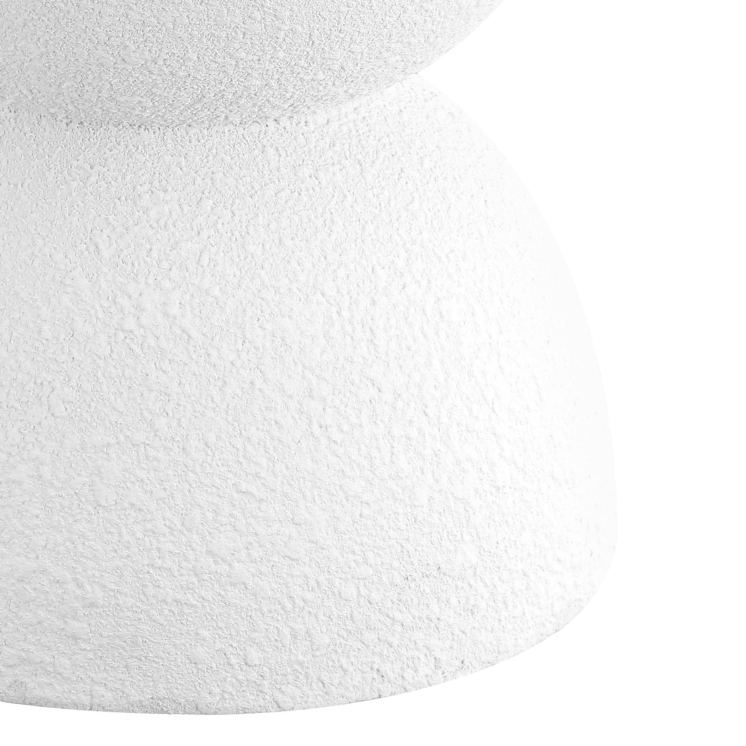 Greta 18" Mid-Century Modern Drum Accent Table , White - JONATHAN Y
