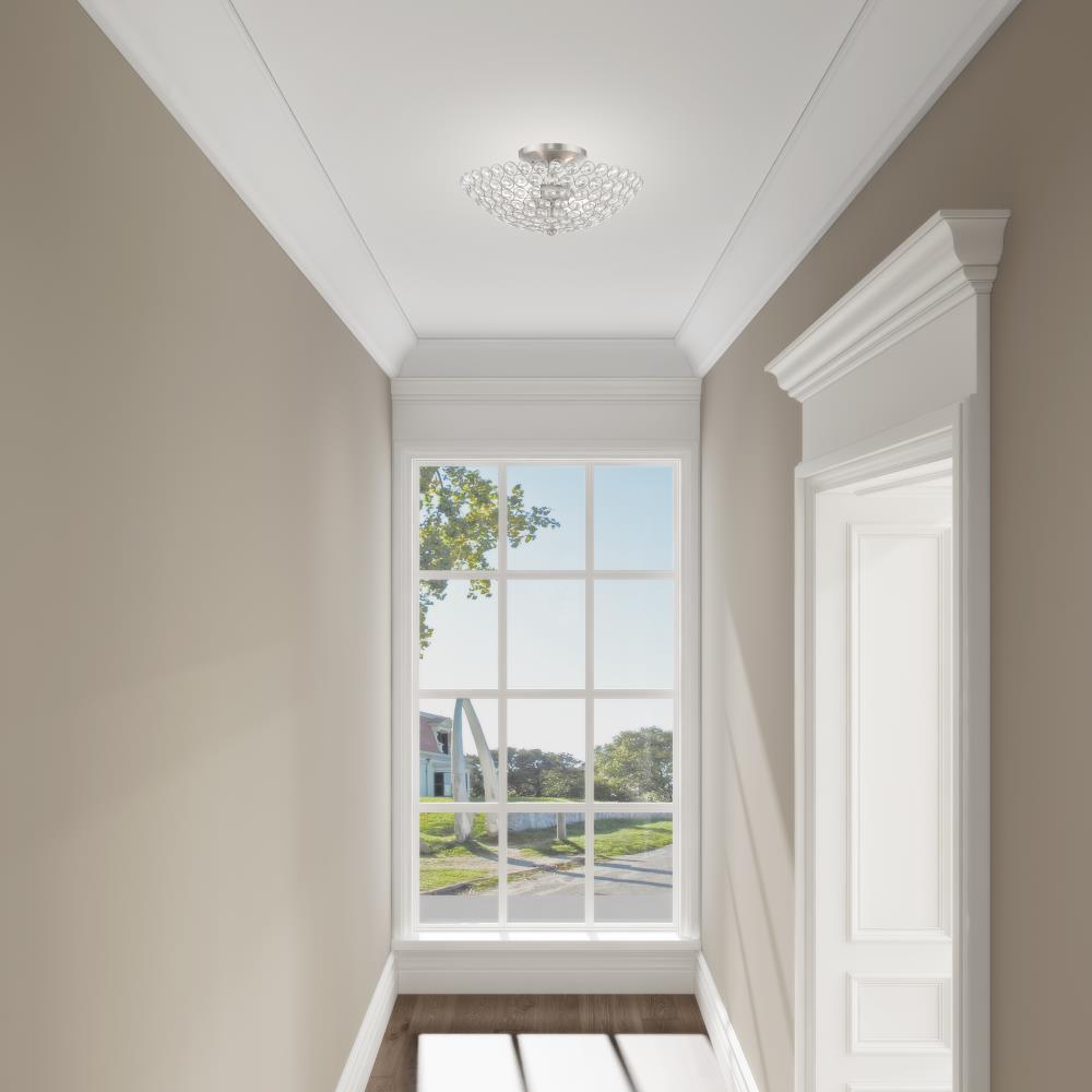 Livex Lighting Cassandra 2 - Light Semi-Flush Mount in  Brushed Nickel