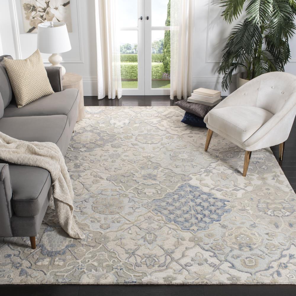 Glamour GLM622 Hand Tufted Area Rug - Grey/Blue - 5'x8' - Safavieh.