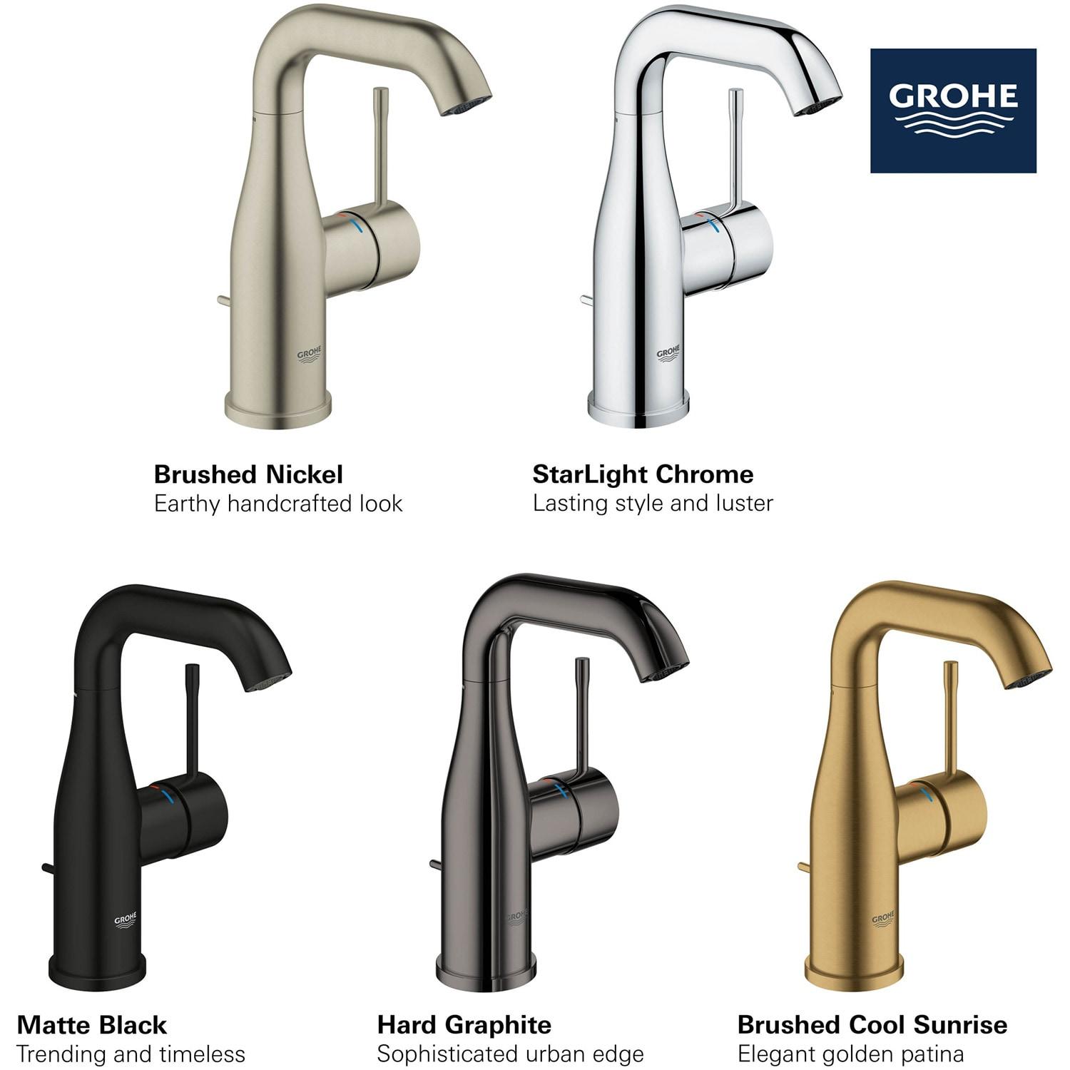 Grohe 23 485 A Essence 1.2 GPM Single Hole Bathroom Faucet - Nickel