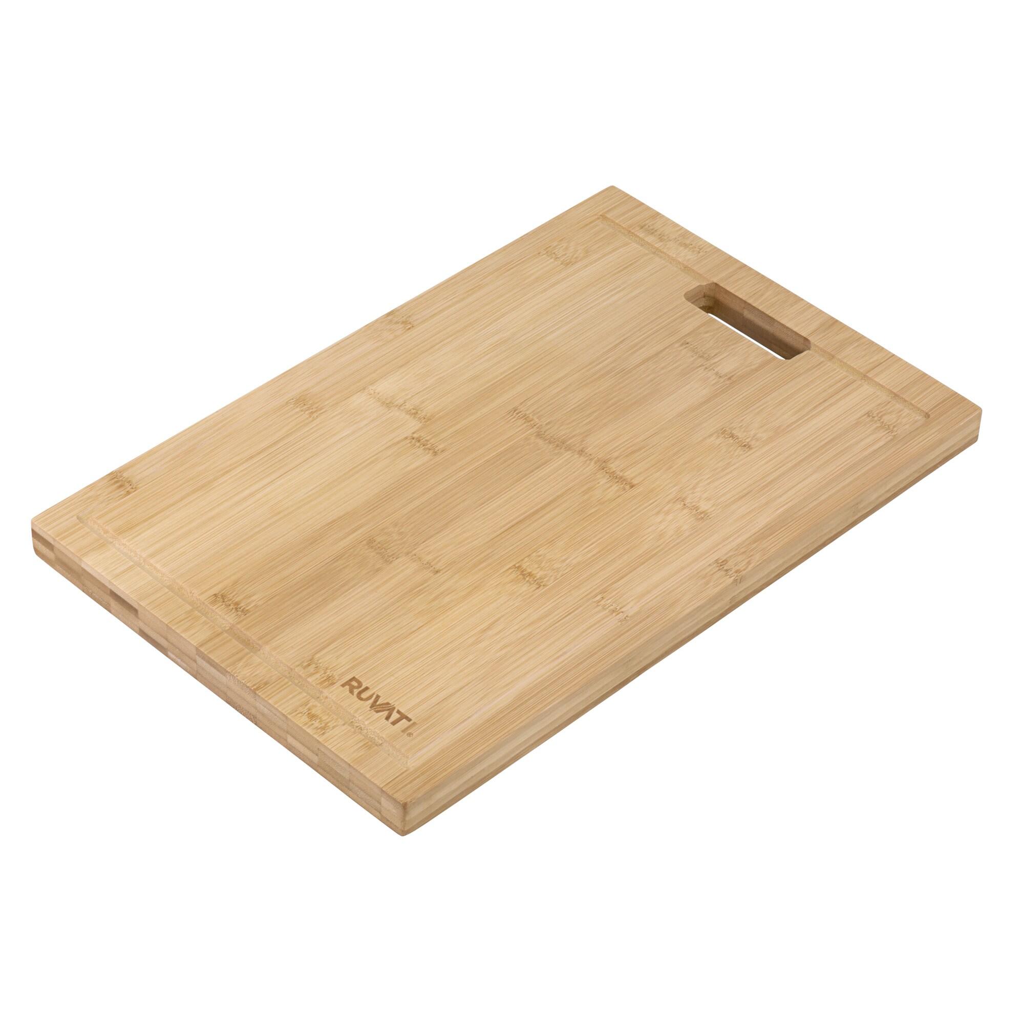 Ruvati Ruvati 17 x 11 inch LedgeFit Bamboo Replacement Cutting Board for Ruvati Workstation Sinks