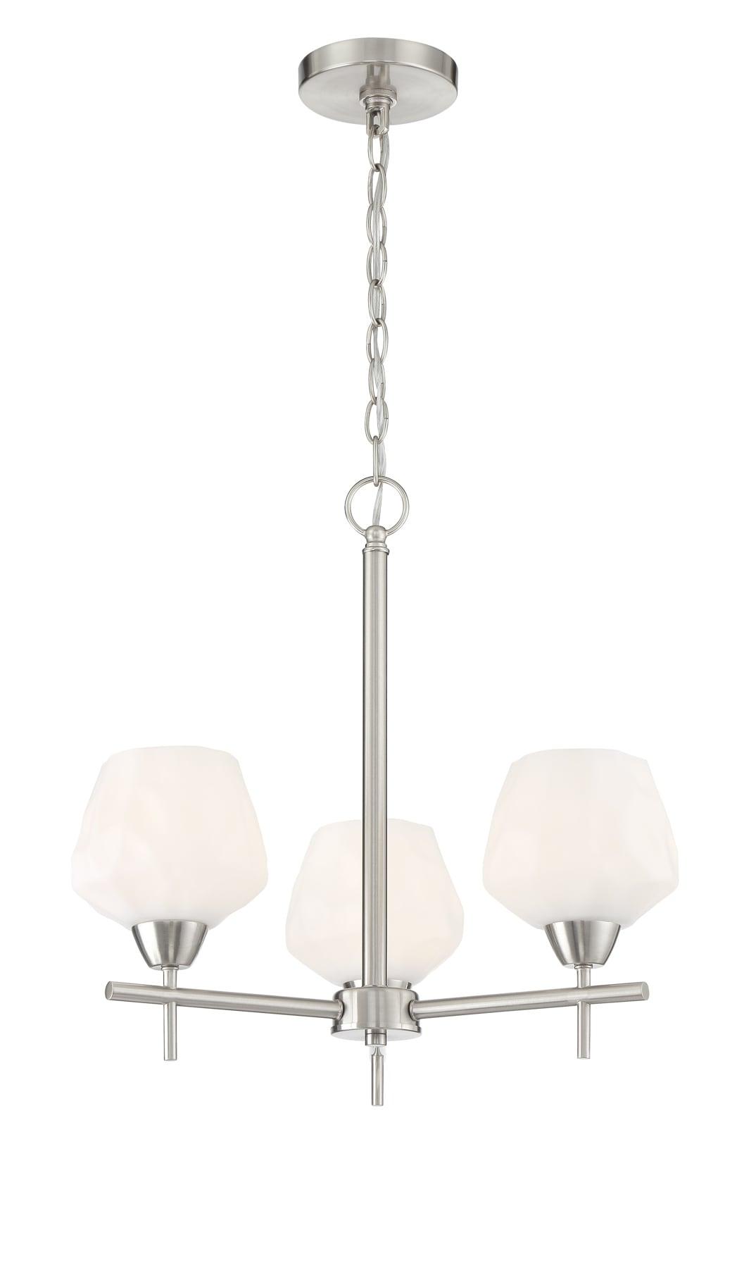 3 Light Chandelier-Brushed Nickel Finish    -Traditional Installation Minka Lavery 2173-84