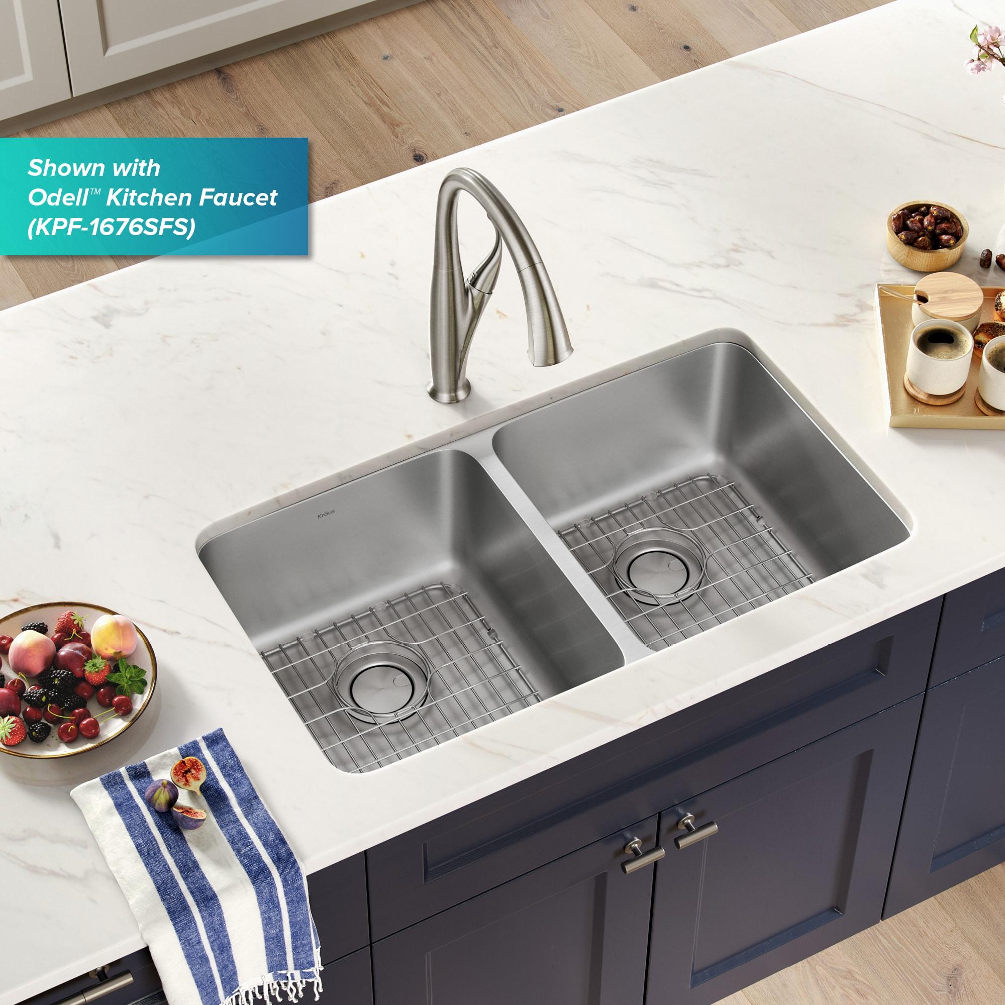 24.75" Stainless Steel Double Bowl Undermount Kitchen Sink