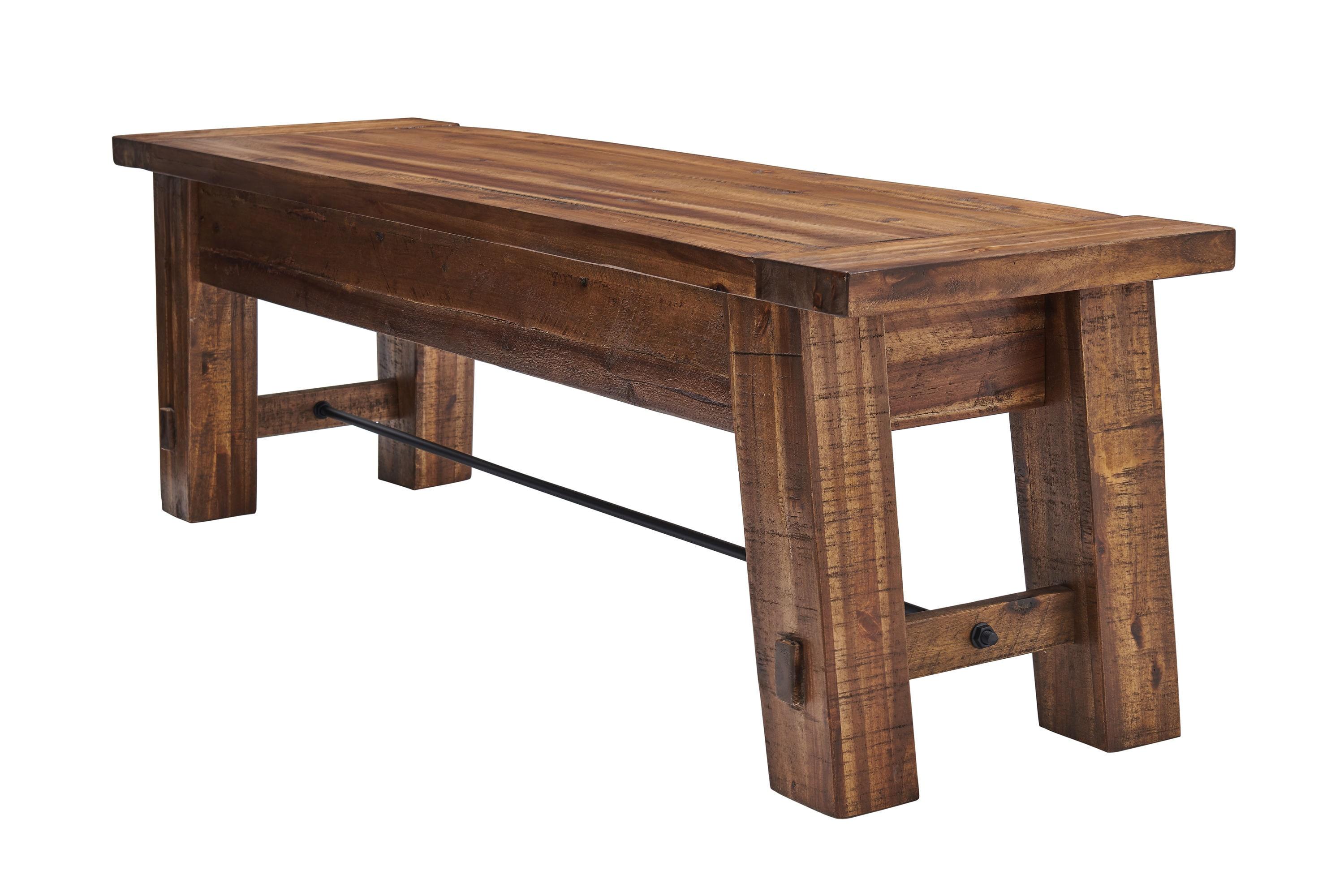 Durango Wood Entryway/Dining Bench Dark Brown - Alaterre Furniture: Industrial Accent, 60" Long