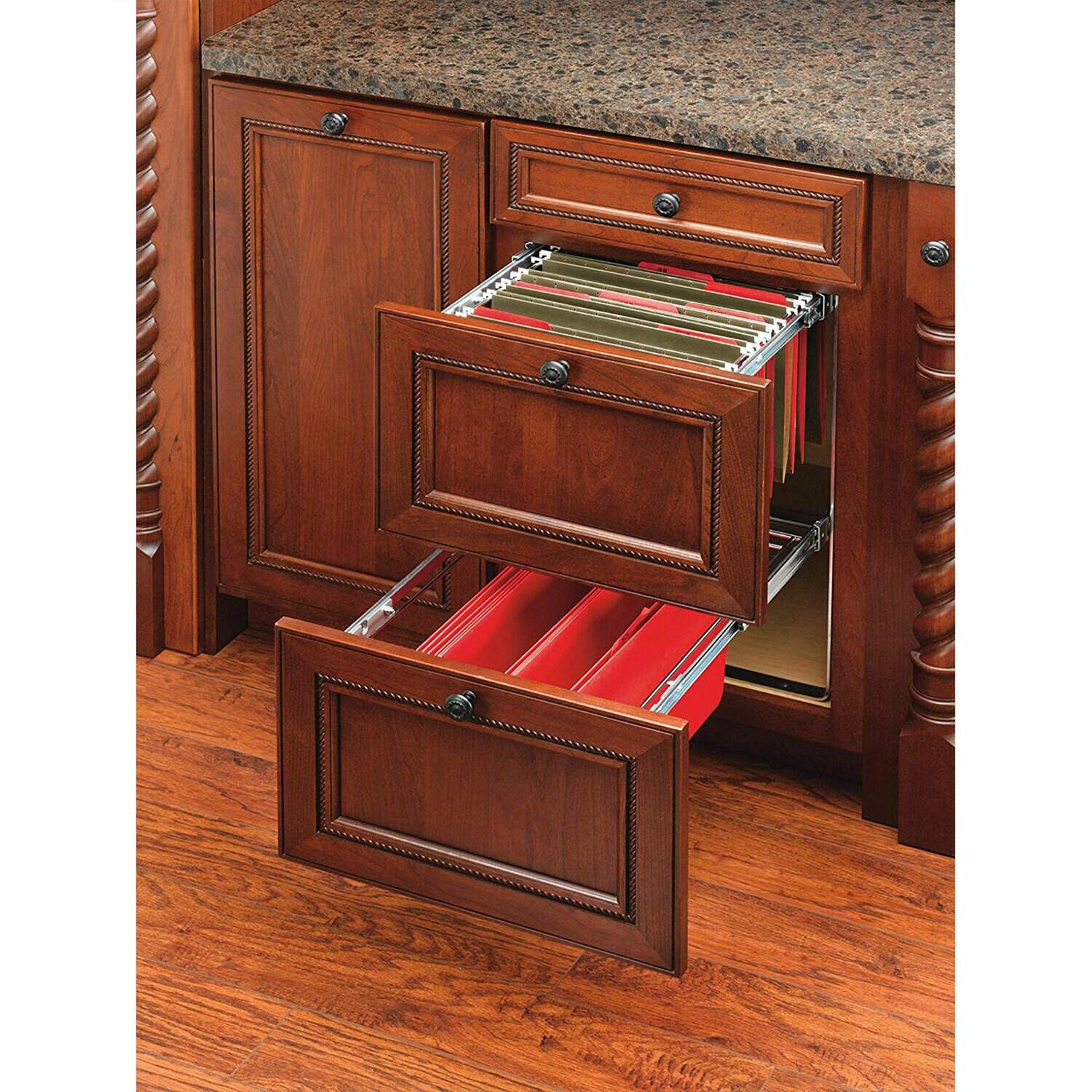 Rev-A-Shelf Tier Base Cabinet File Drawer Organizer System