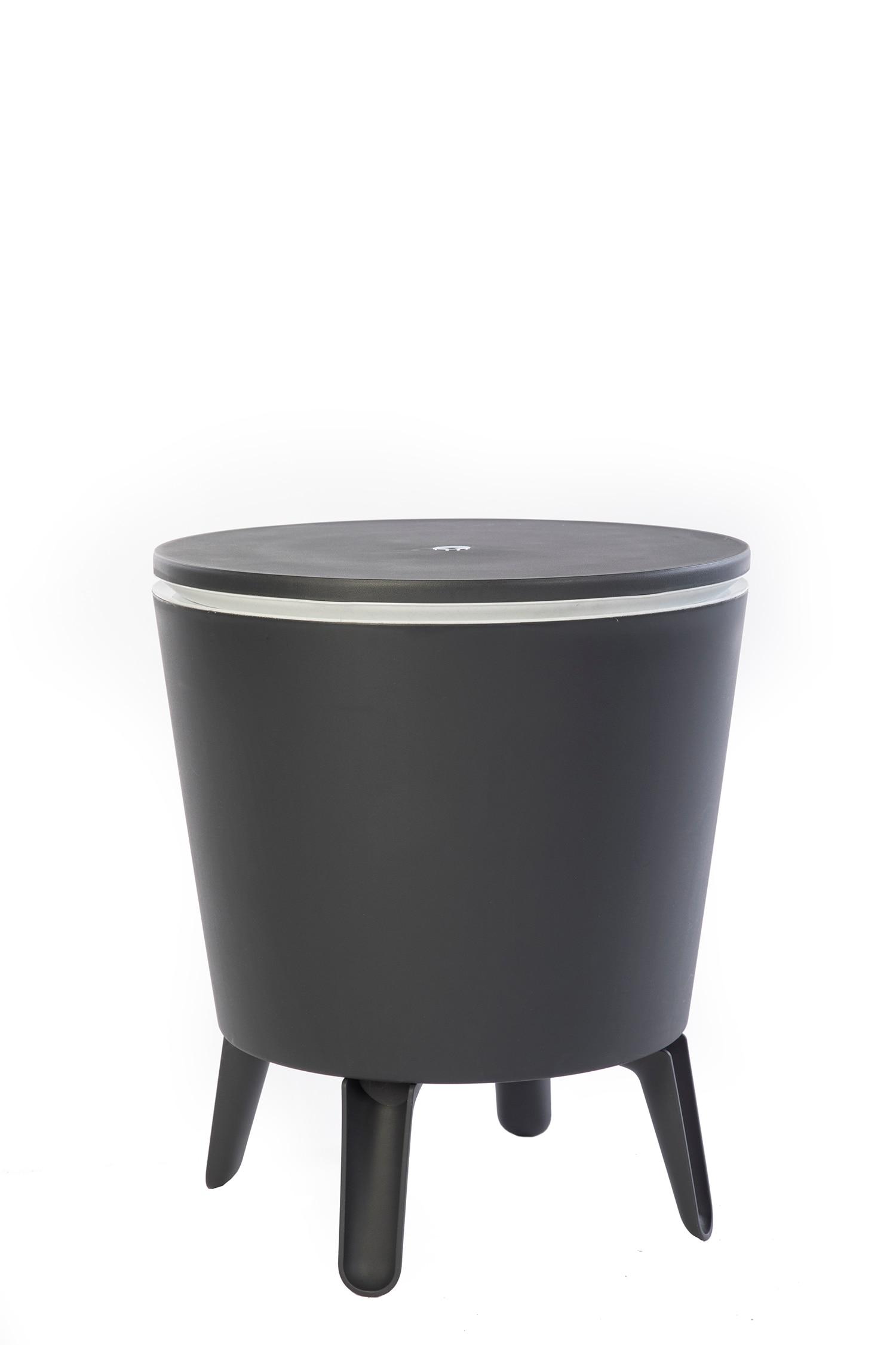 Keter Keter 32 Qt. Cool Bar Cooler Outdoor Weather Resistant Patio Furniture 2 in 1 Pop Up Cocktail Side Table and Beverage Cooler Combo