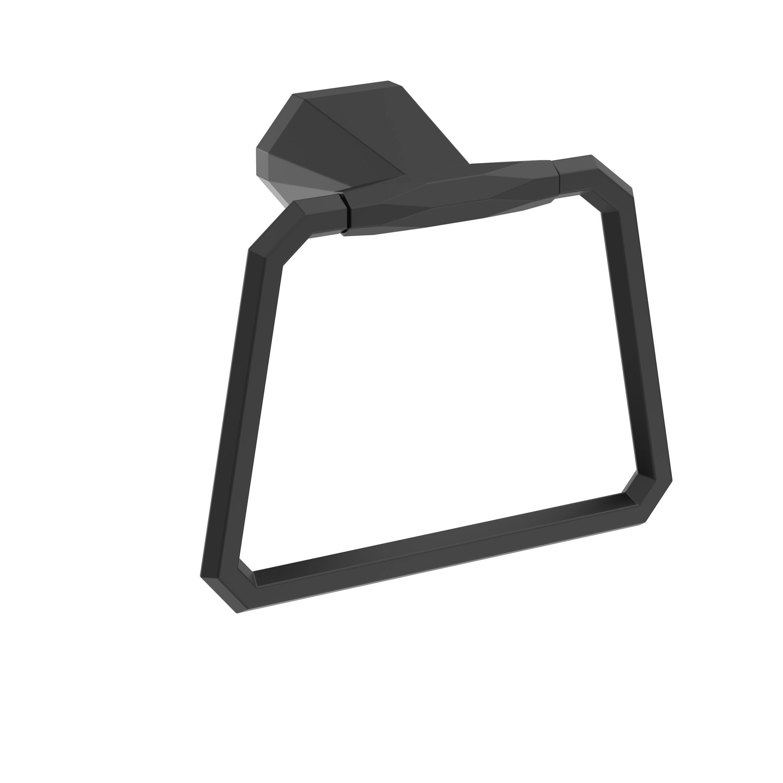 Amerock St. Vincent Matte Black Closed Towel Ring