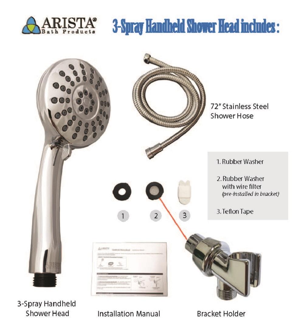 Handheld Shower Head 2.0 GPM GPM with Water Filtration