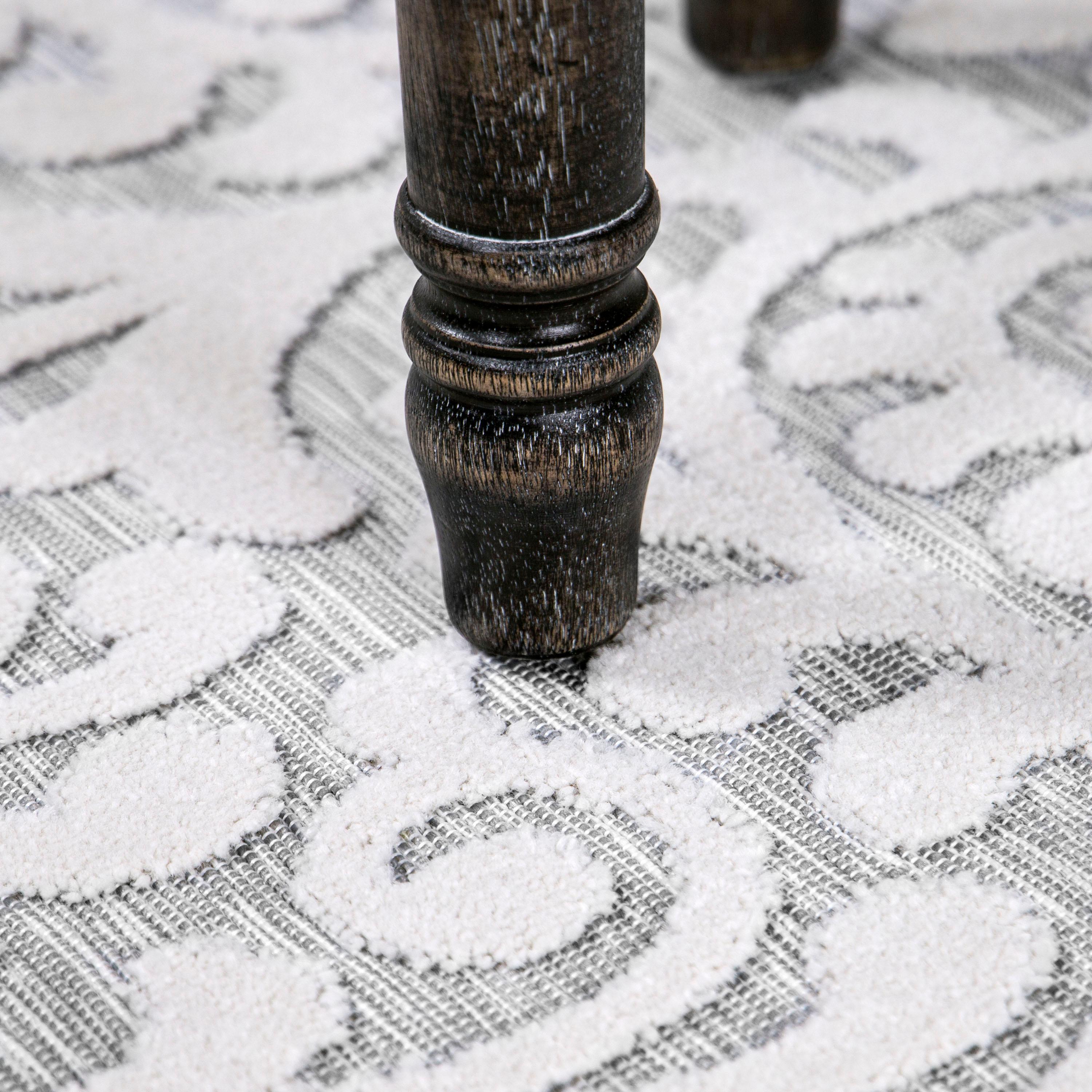 My Texas House Bluebonnets Natural Gray High Low Indoor Outdoor Rug
