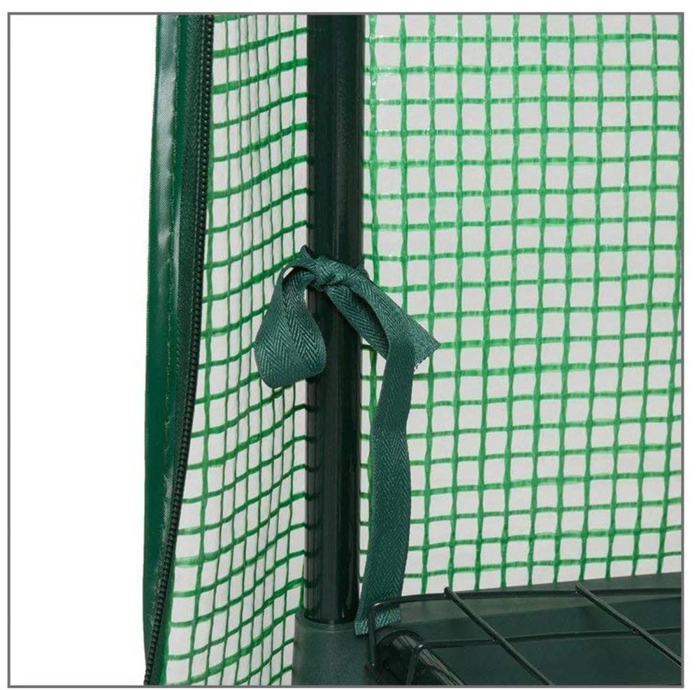 Genesis Green 4 Tier Portable Rolling Greenhouse with Reinforced PE Cover