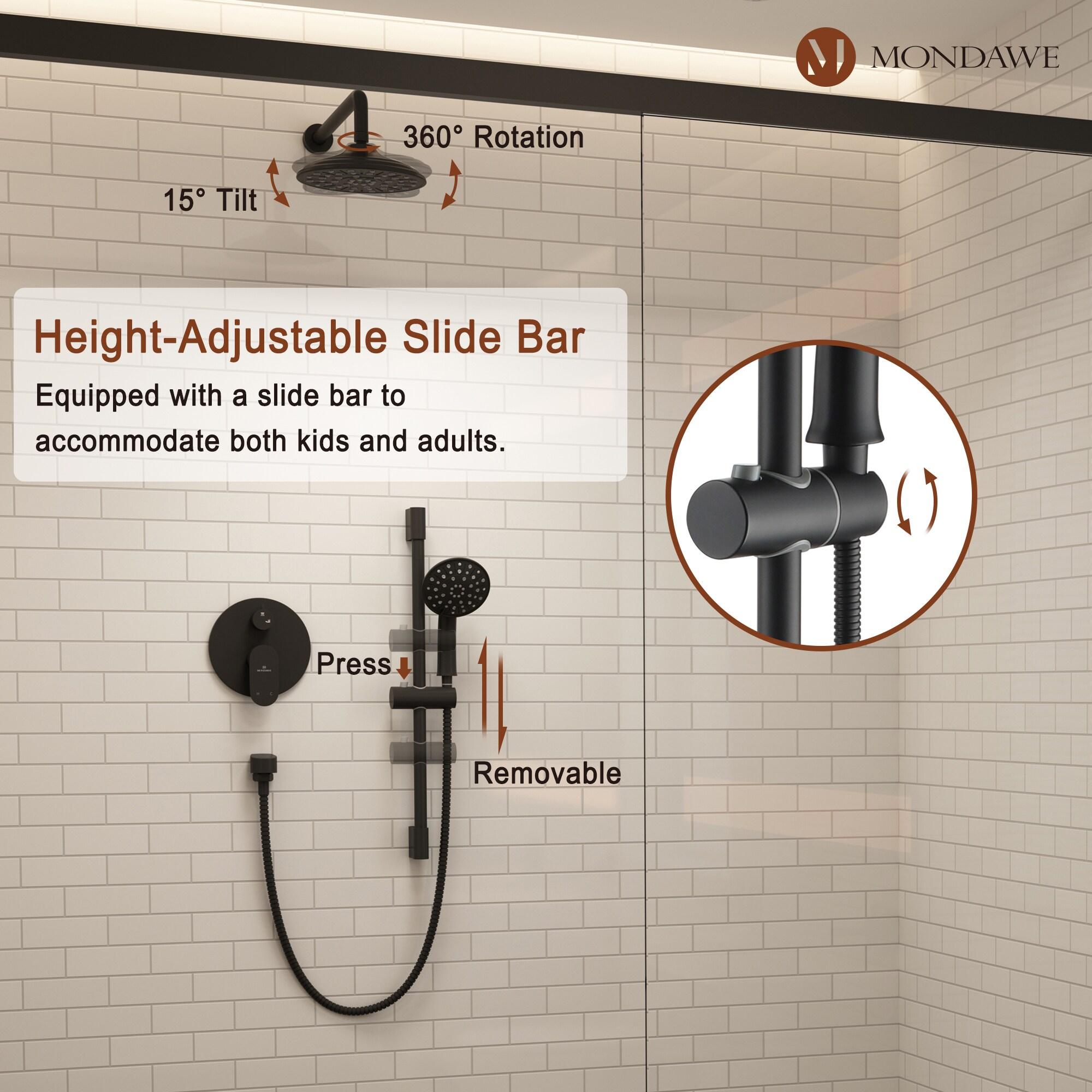 Calliope Wall Mounted 2-Function Retro Pressure-Balanced Shower System with 3 Setting Handheld