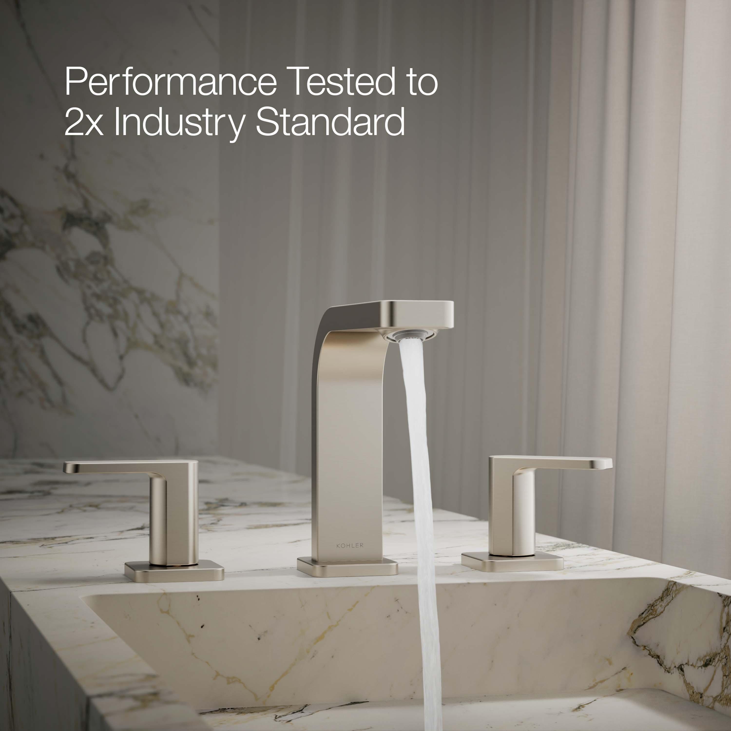 Kohler ® Parallel ® Widespread Nickel Bathroom Sink Faucet and Handles