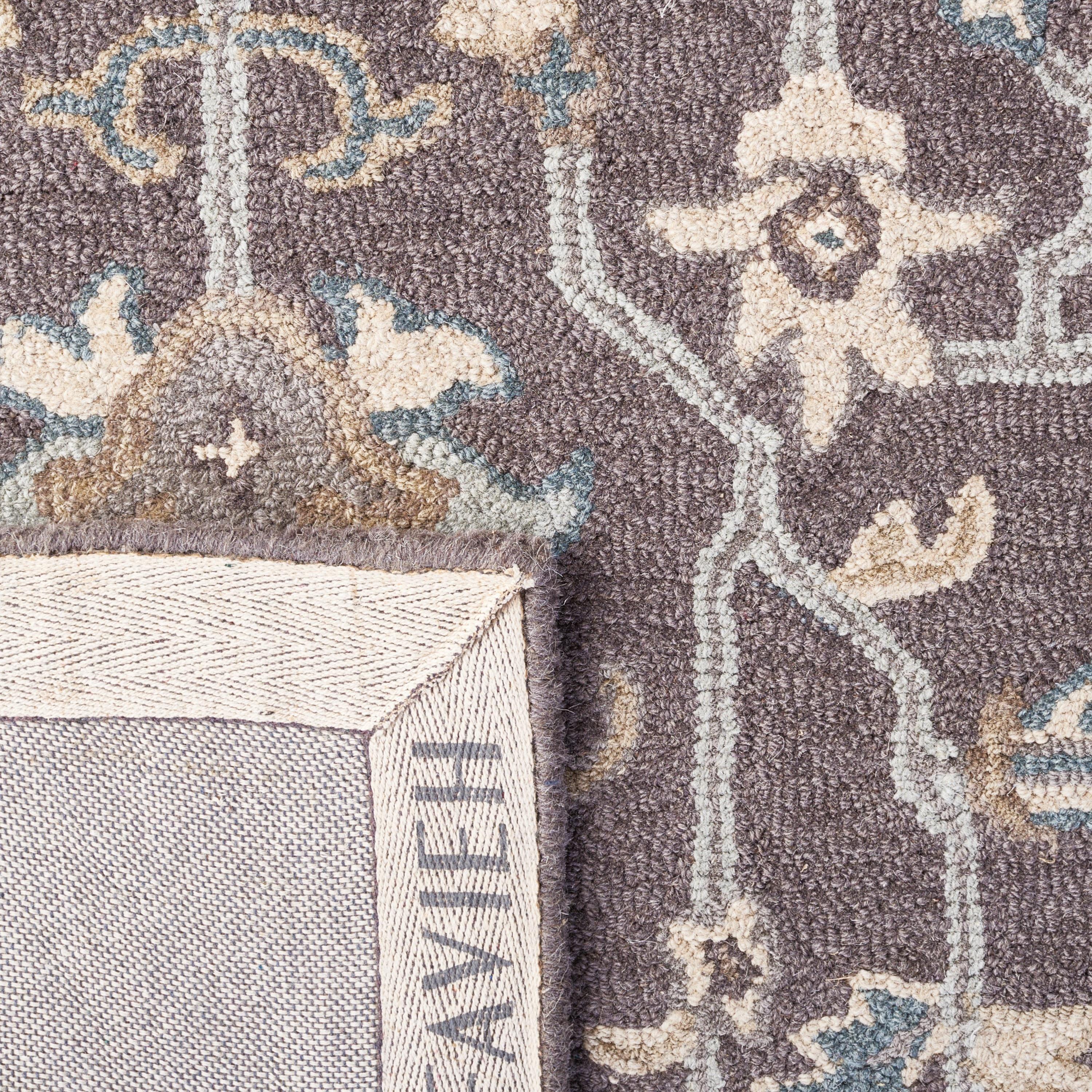 Blossom BLM217 Hand Tufted Area Rug - Dark Grey/Light Brown - 8'x10' - Safavieh.