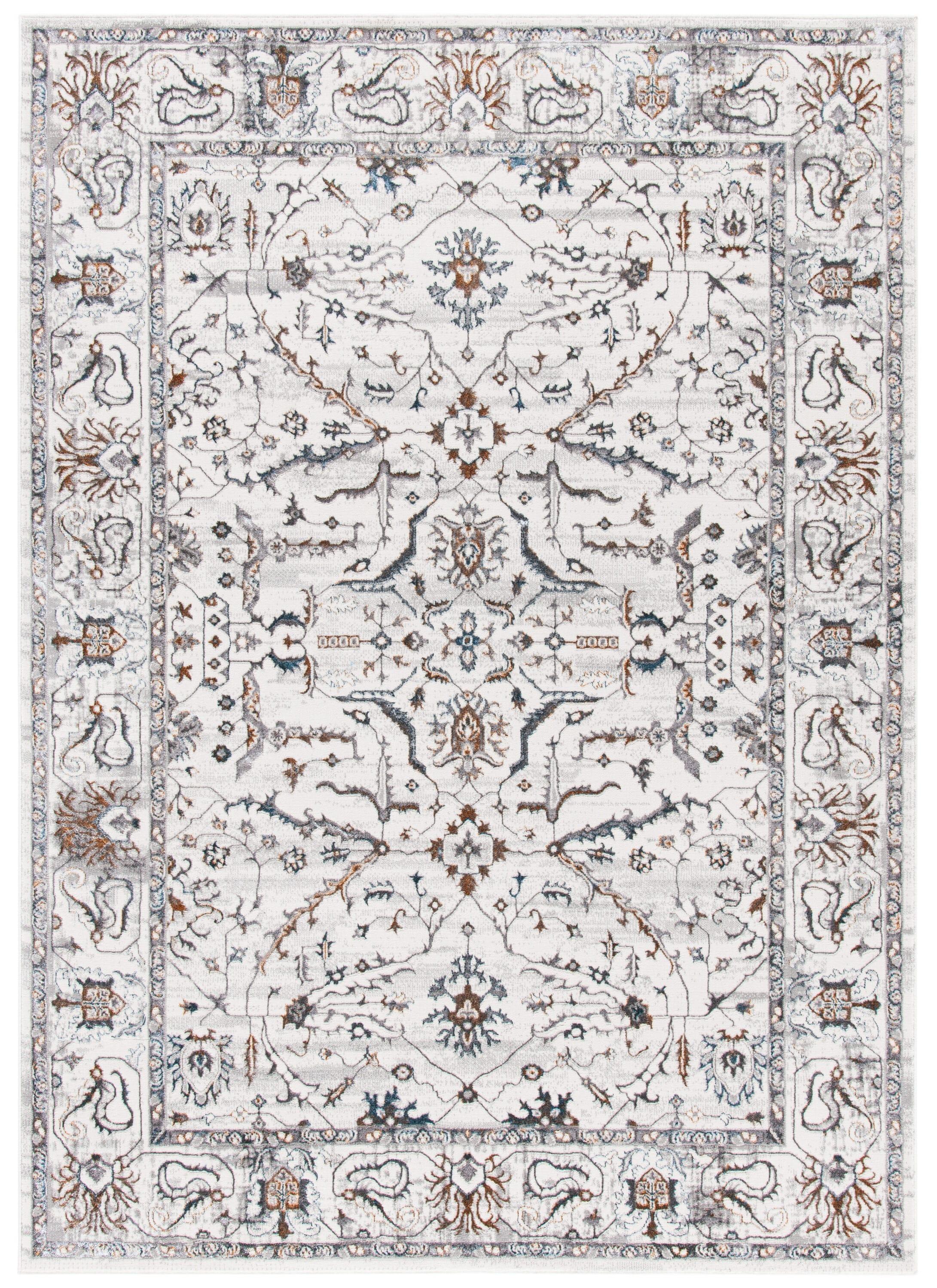 Isabella ISA936 Power Loomed Area Rug - Light Grey/Grey - 8'x10' - Safavieh