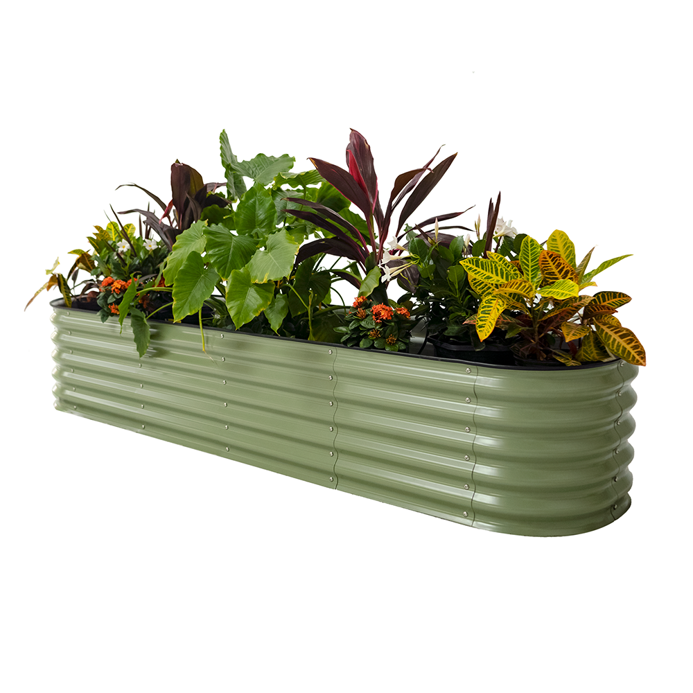 17" Tall 9 In 1 Modular Metal Outdoor Raised Garden Bed