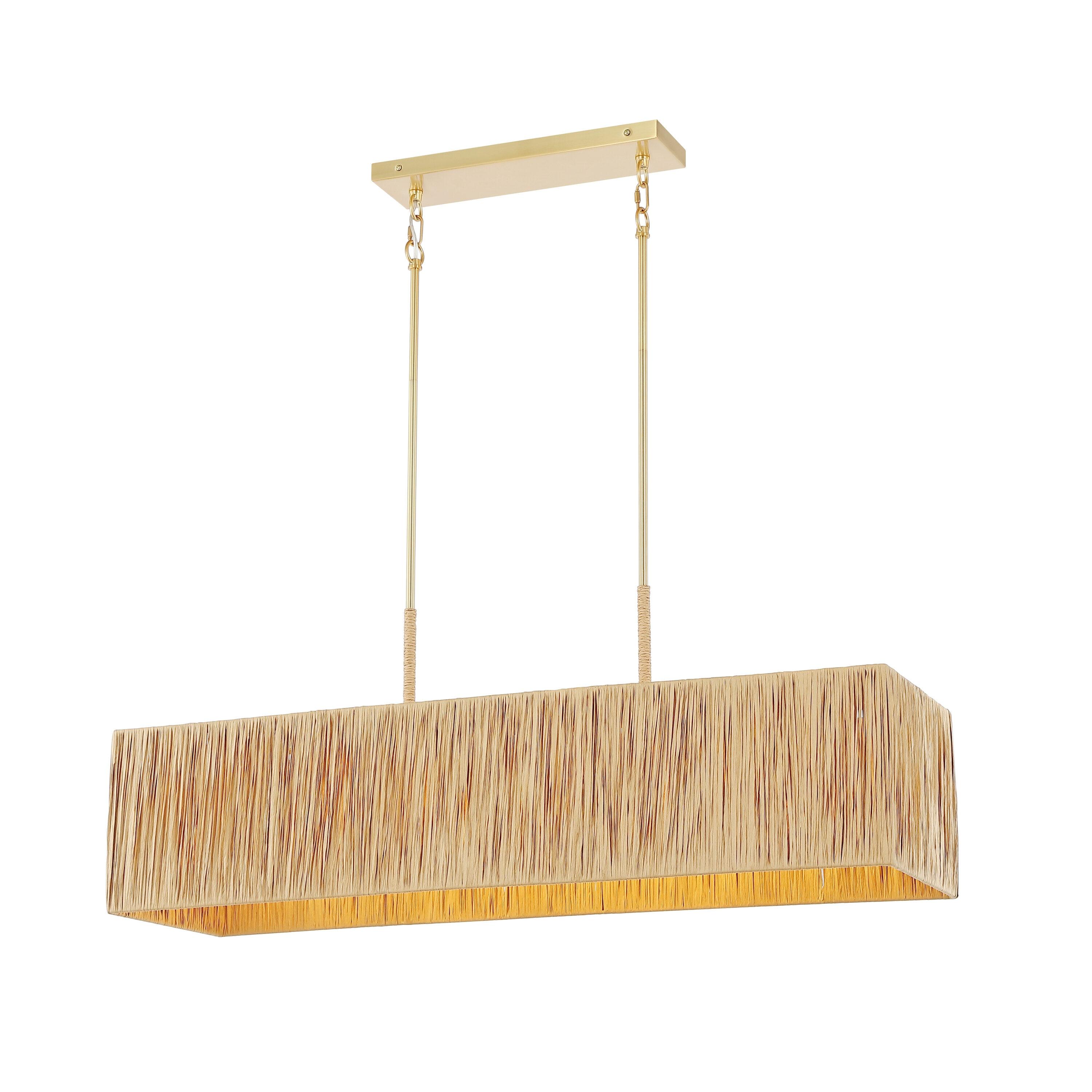 Amangiri 5 Light 39.75" Pendant - Natural/Gold - Safavieh.