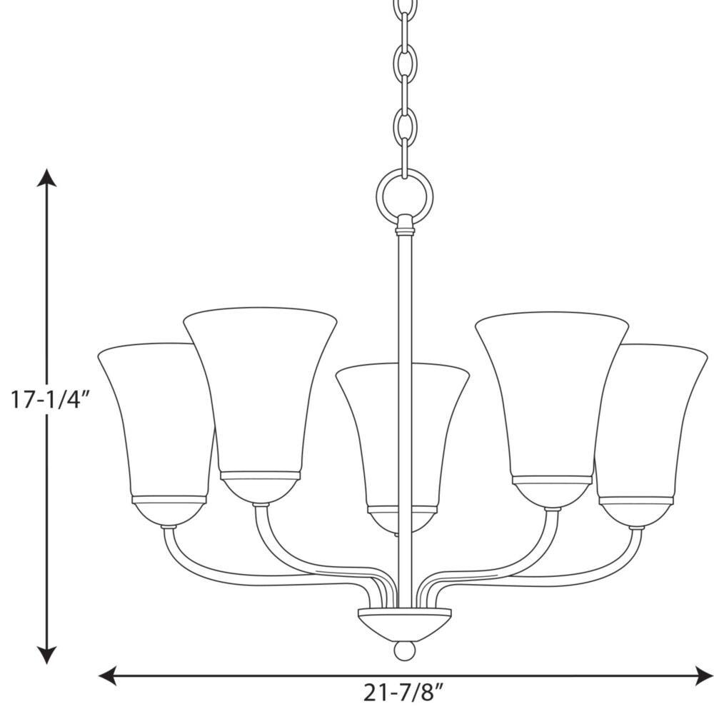 P4770-15-Progress Lighting-Classic - Chandeliers Light - 5 Light in Transitional and Traditional style - 21.88 Inches wide by 17.25 Inches