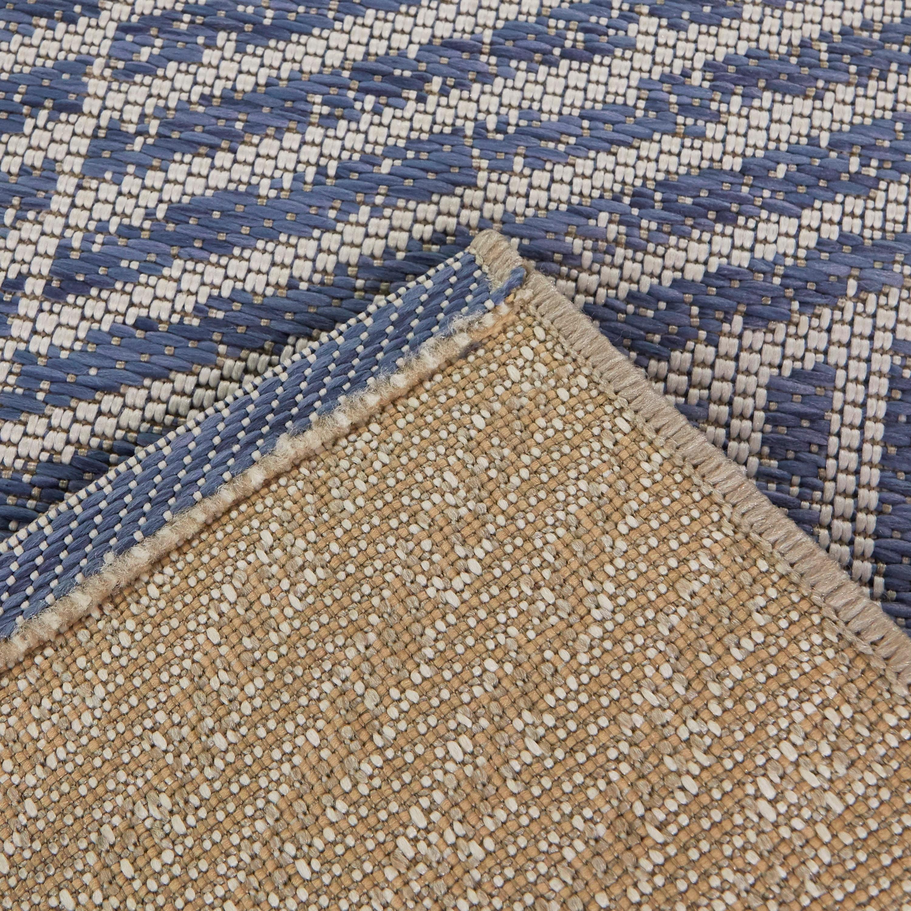 Balta US, Inc Darcy Modern Stripe Indoor/Outdoor Area Rug Blue 5'3" x 7' 5' x 8' Off-White Runner, Rectangle