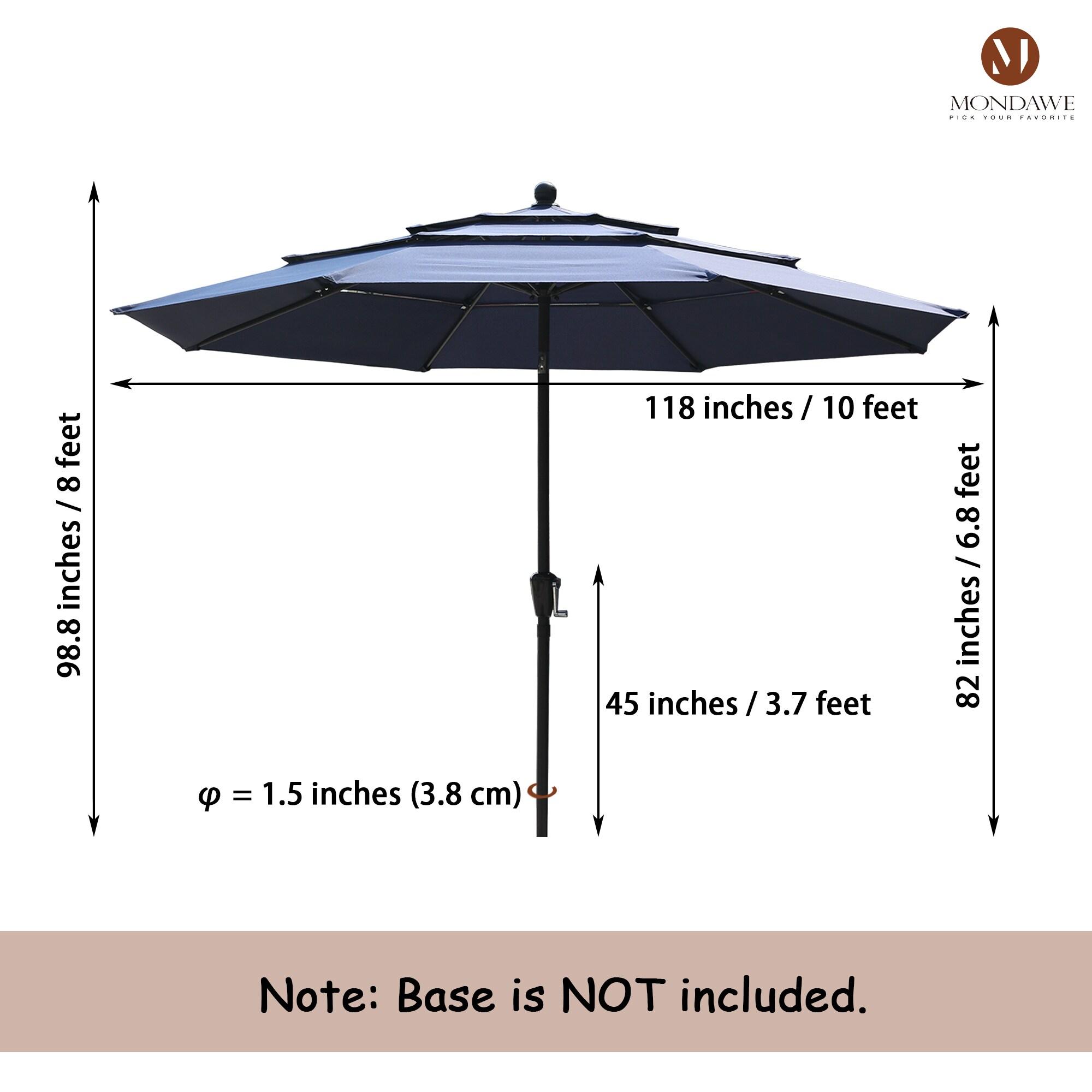 mondawe Mossas 120'' x 79'' Rectangular Market Umbrella