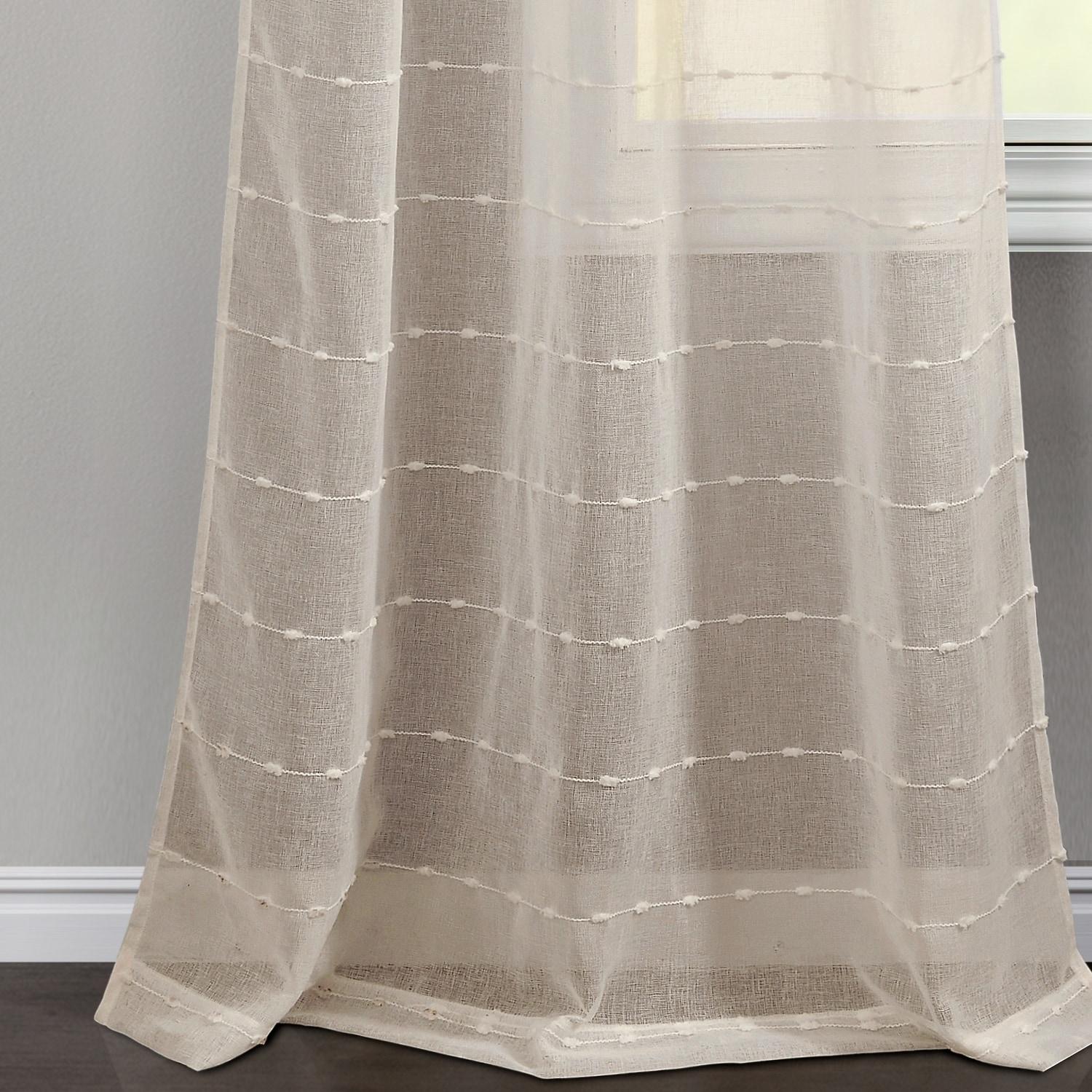 Lush Decor Solid Sheer Curtain Panels (Set of 2)