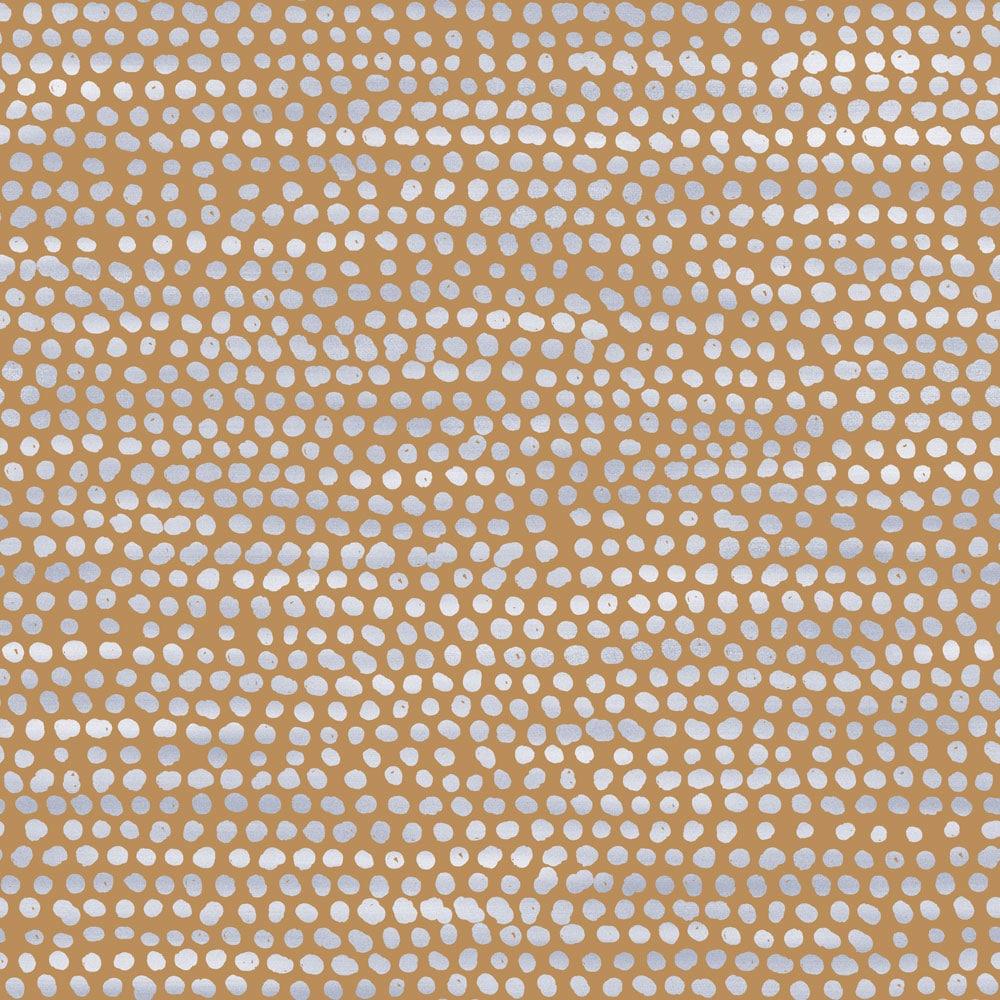Tempaper & Co. Moire Dots Removable Peel and Stick Wallpaper, Toasted Turmeric Dots, 28 sq. ft.: Vinyl, Self-Adhesive, Modern Decor