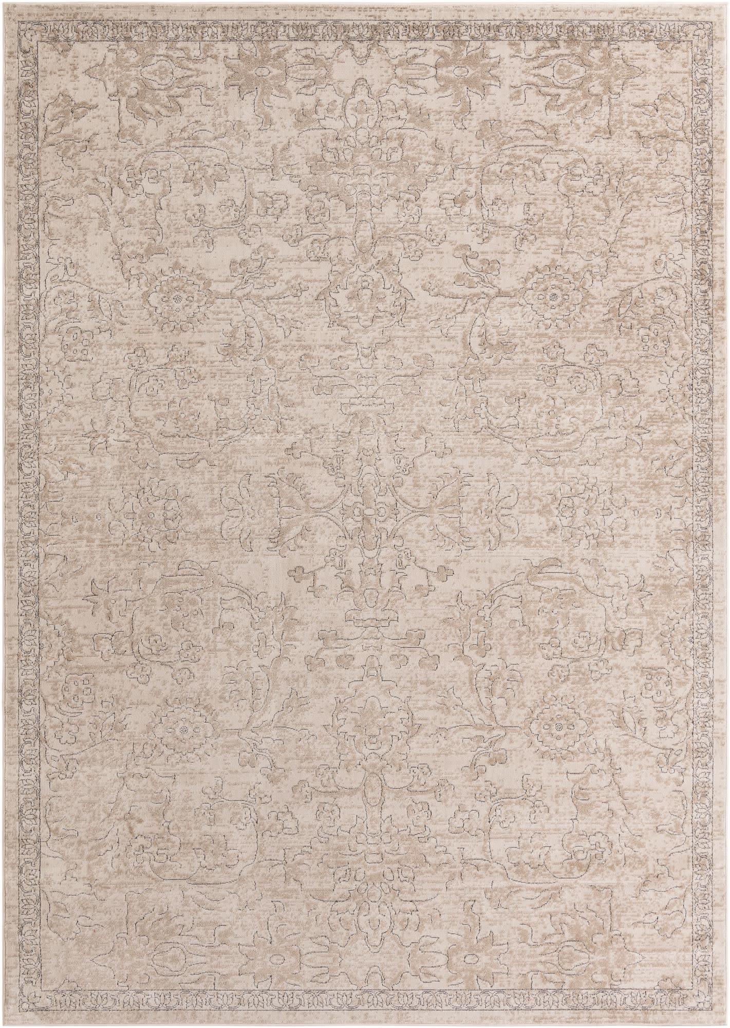 Unique Loom Portland Collection Area Rug - Albany (10' x 14' 1" Rectangle Ivory/Beige)