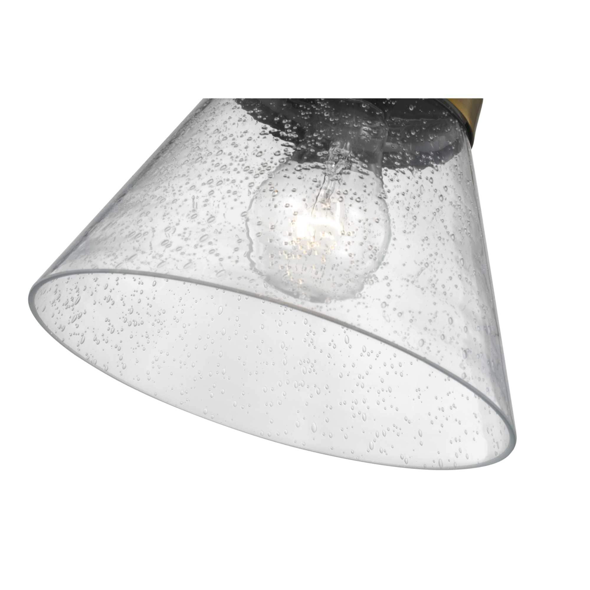 Progress Lighting Hinton 1-Light Swing Arm Wall Bracket, Vintage Brass, Seeded Glass Shade