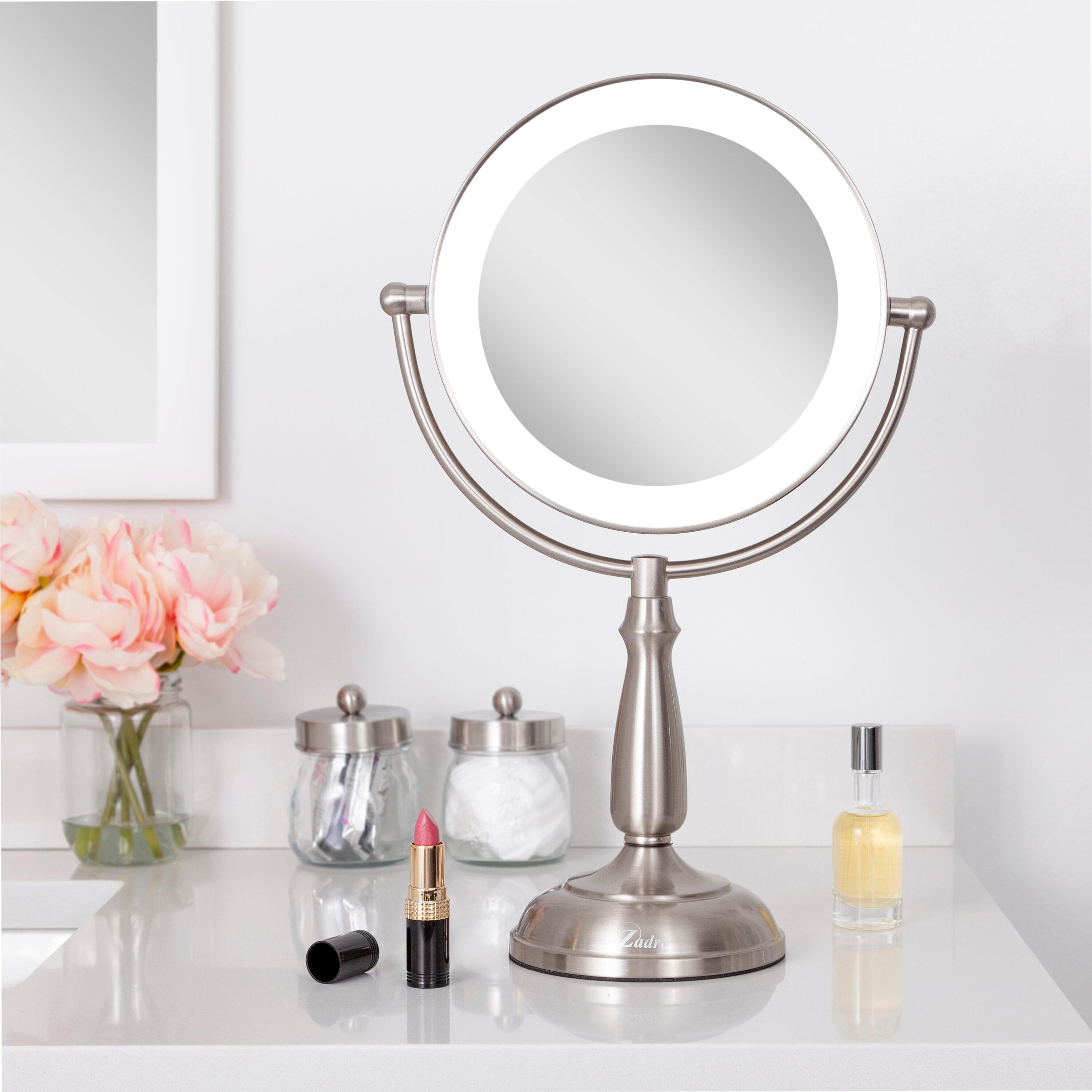 Zadro LED Lighted Makeup Mirrors for Women w/ Magnification & Cordless