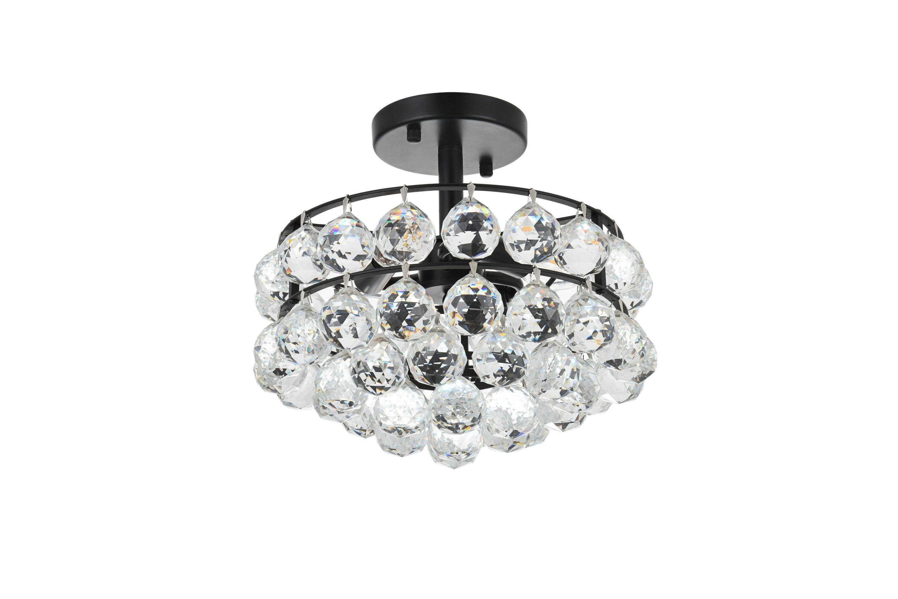 Elegant Lighting Savannah 12 inch flush mount in black