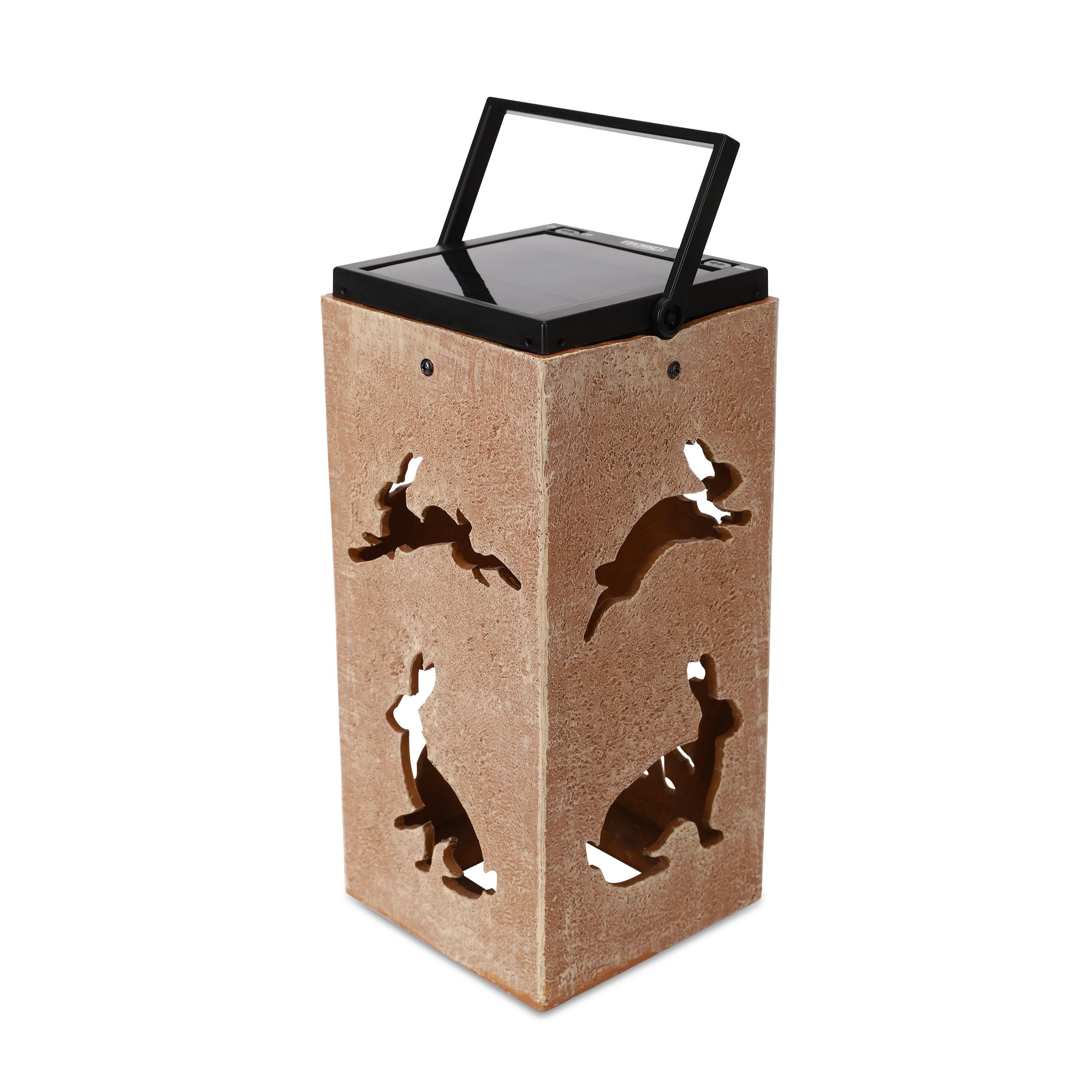 Techko Solar Themed Silhouette Indoor/Outdoor Garden Décor Lantern