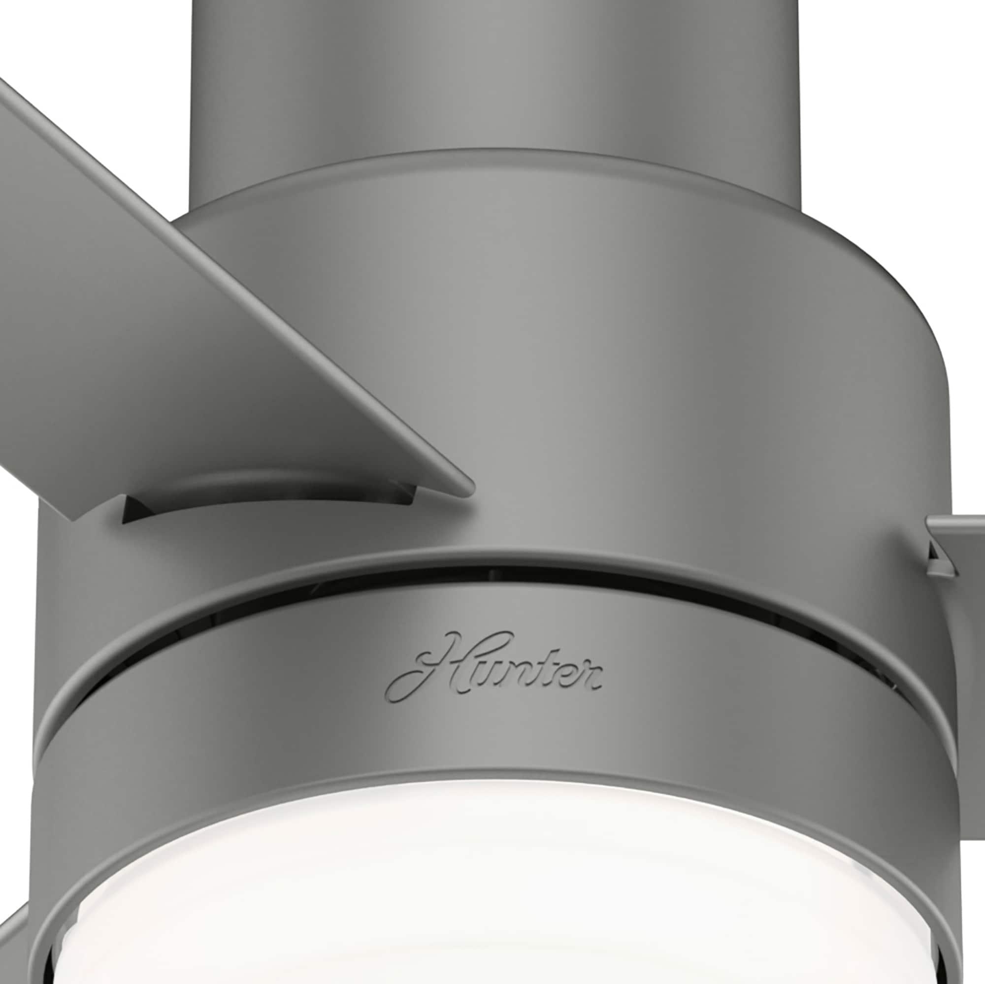 Hunter Fan 44" Gilmour 3 - Blade Outdoor Flush Mount Ceiling Fan with Remote Control and Light Kit Included