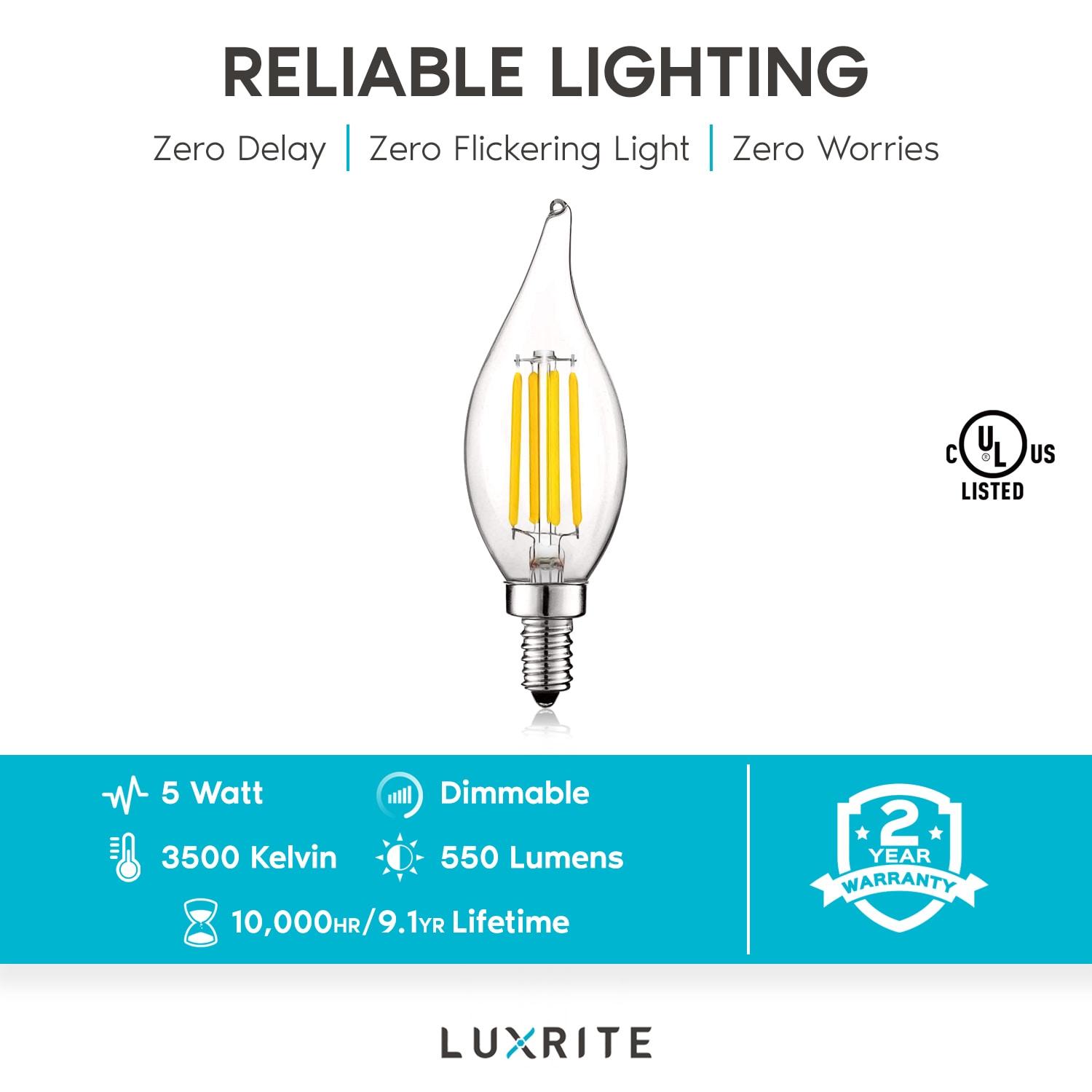 Equivalent CA11 E12/Candelabra Dimmable LED Bulb