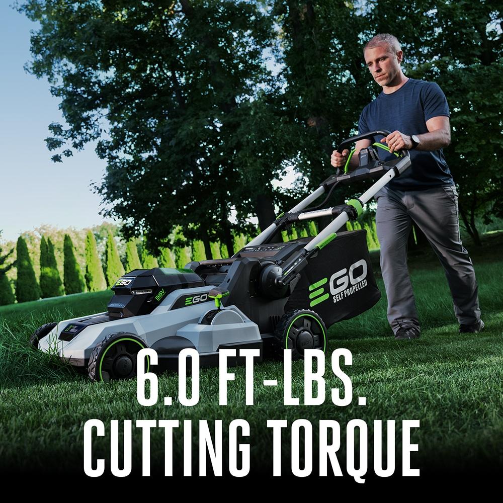 EGO POWER+ 21” 6.0Ah Battery Powered Self-Propelled Walk-Behind Lawn Mower, 50 Minutes Run Time