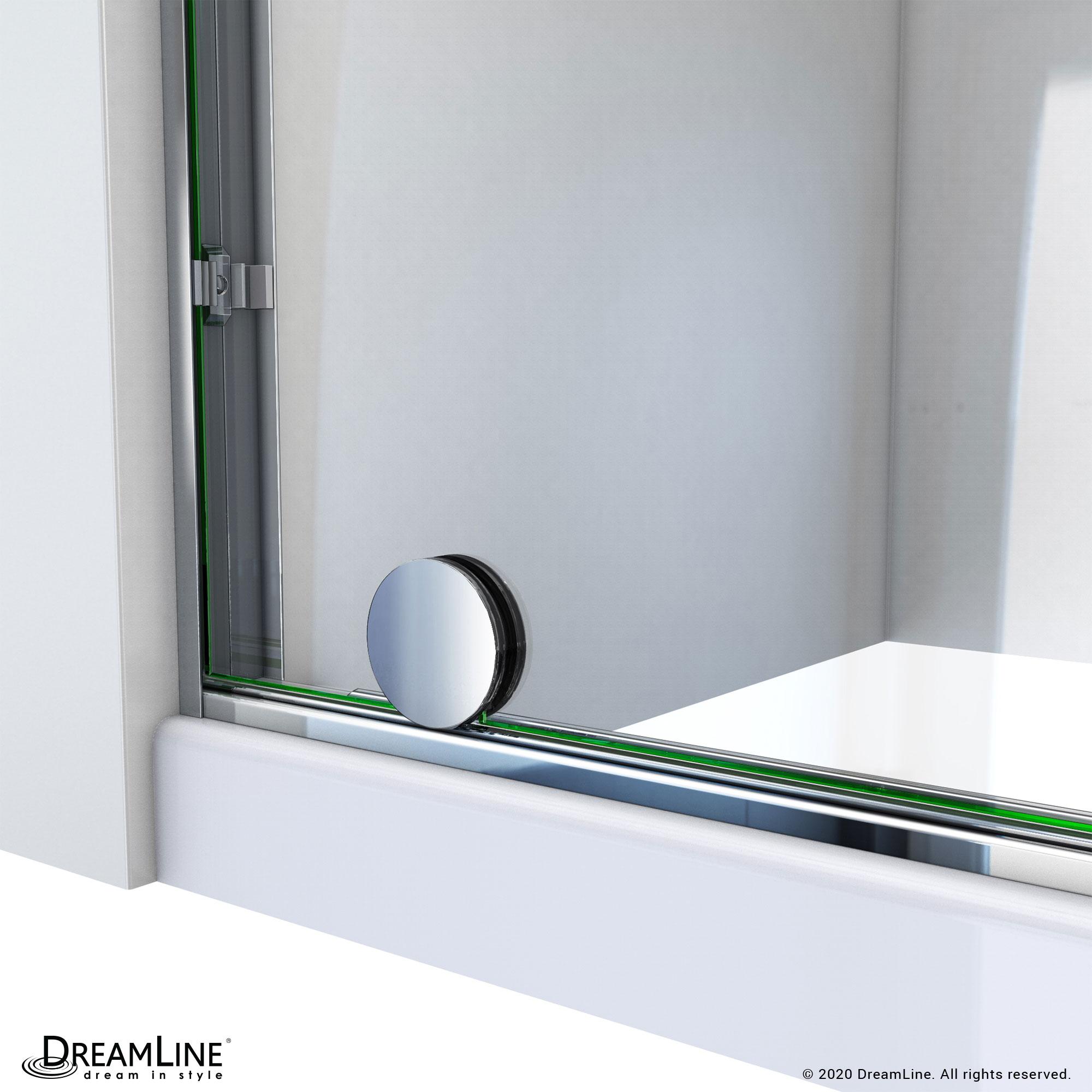 Dreamline Sdha48w760vxx Harmony 76" High X 48" Wide Bypass Semi Frameless Shower Door -